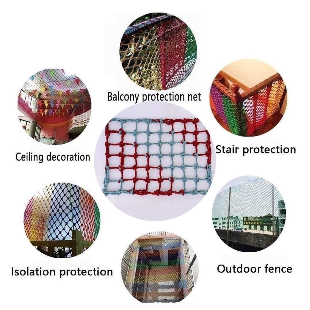Rete da arrampicata per piante da esterno per bambini e adulti, rete protettiva per balcone e giardino, corda in poliestere resistente, ideale per scale e soffittoRete di sicurezza per piante