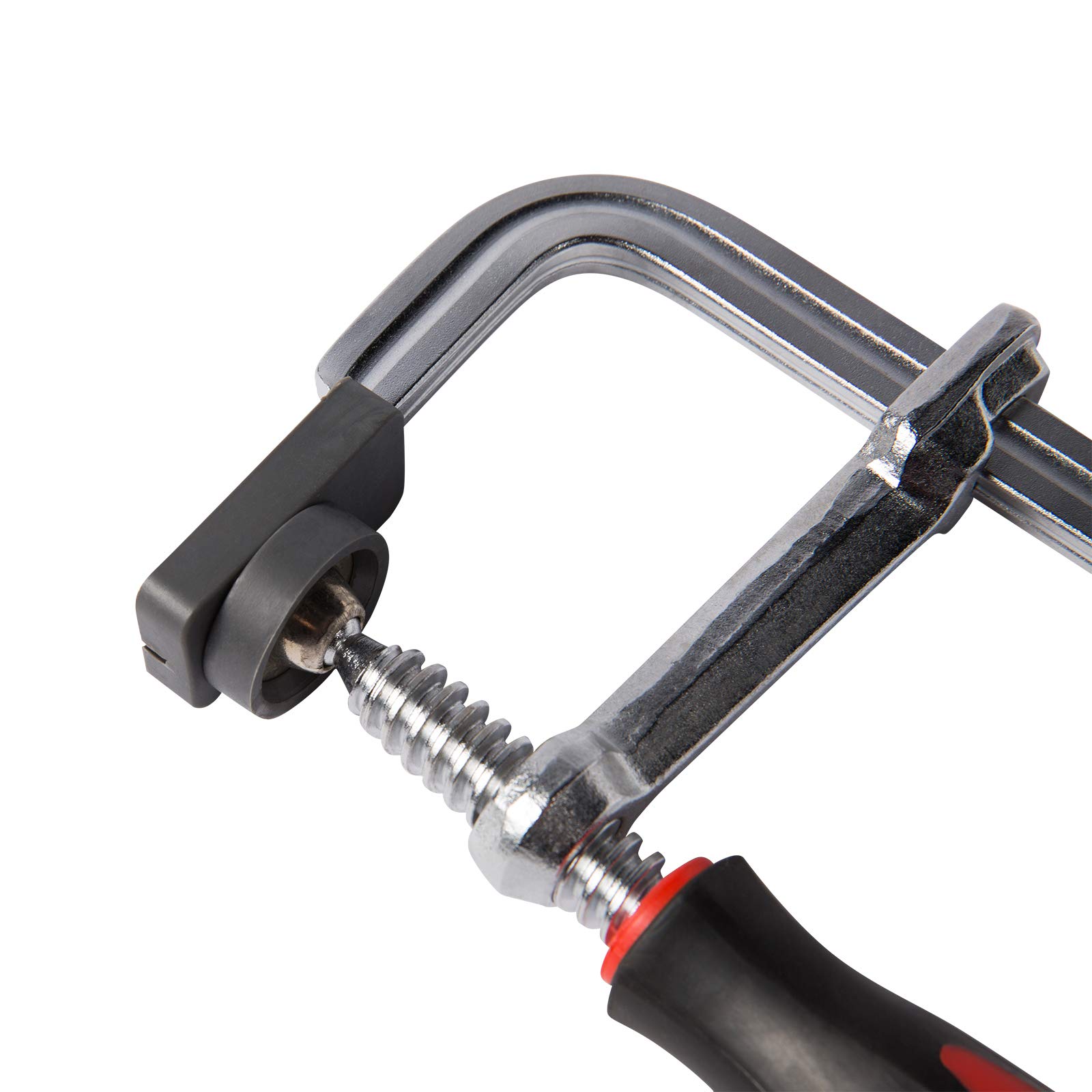 MaxPower Abrazadera Tipo F de 8" - Pack de 2 - Sargentos de Barra de Acero Tratado Térmicamente para Uso Mediano con Mango de Sujeción Ergonómico y Protectores de Mordaza