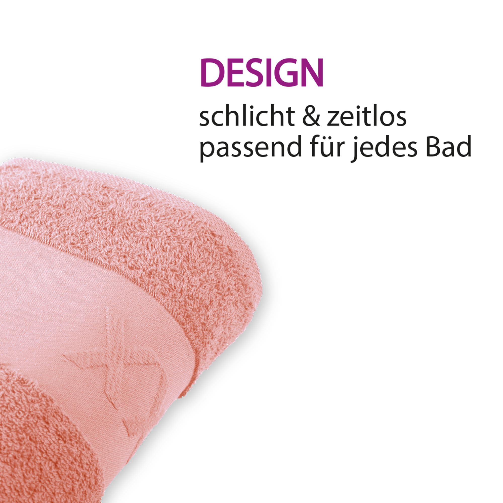 Bestlivings Mexx ręcznik dla gości (4-pak/brzoskwiniowy róż) 50 x 30 cm, 100% bawełna – Öko-Tex, ręcznik wysokiej jakości 450 g/m², super chłonny, szybkoschnący