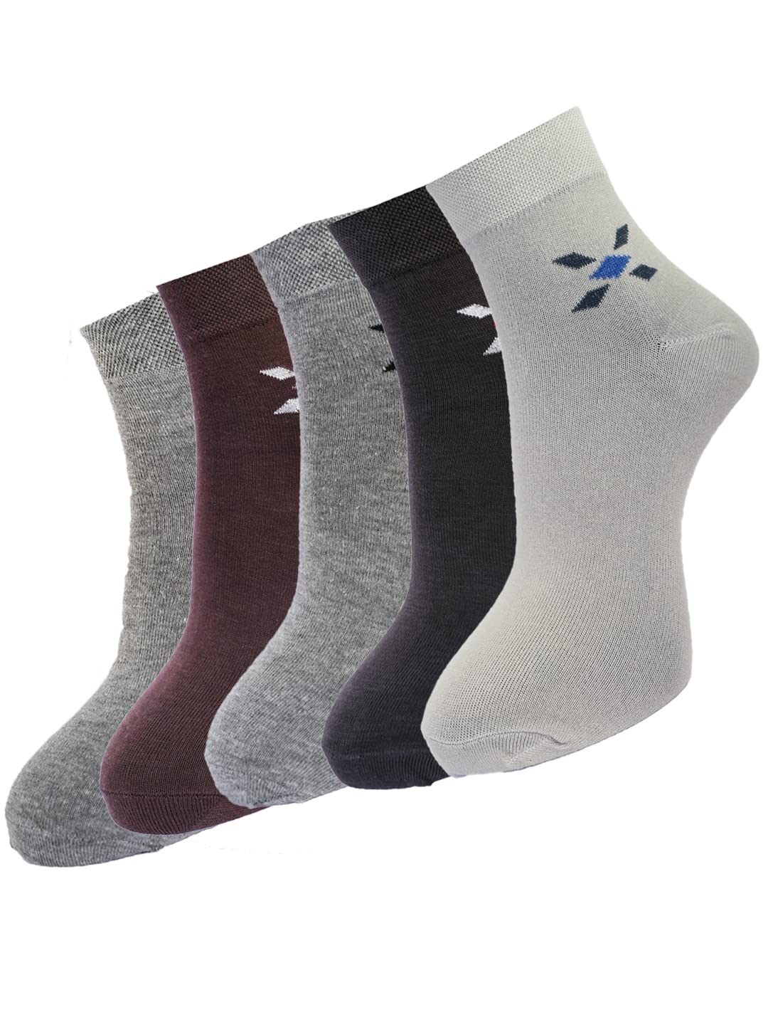 dollar Socks for Men Solid Ankle Length Cotton Socks, Free Size (Multicoloured)-picture-15