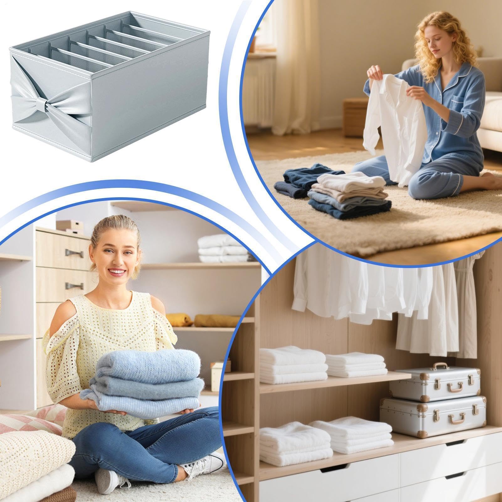 Contenedor De Ropa Para Armario Organizador de Almacenamiento para Armario | Contenedor De Almacenamiento Para Ropa Para Vaqueros Camisas Pantalones Hogar Apartamento Dormitorio