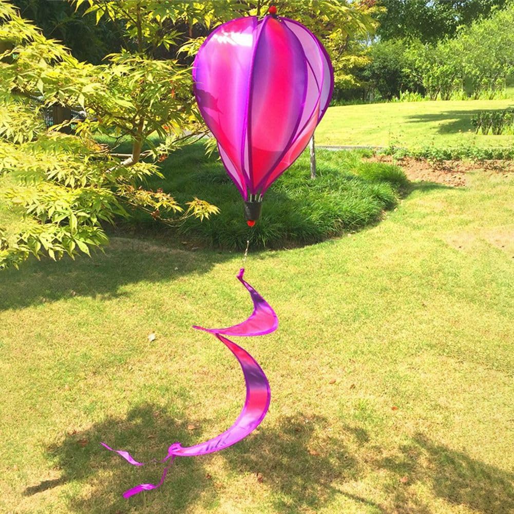 Mongolfiera Decorativa Con Mulino A Vento Per Giardino - Facile Installazione Per Esterni
