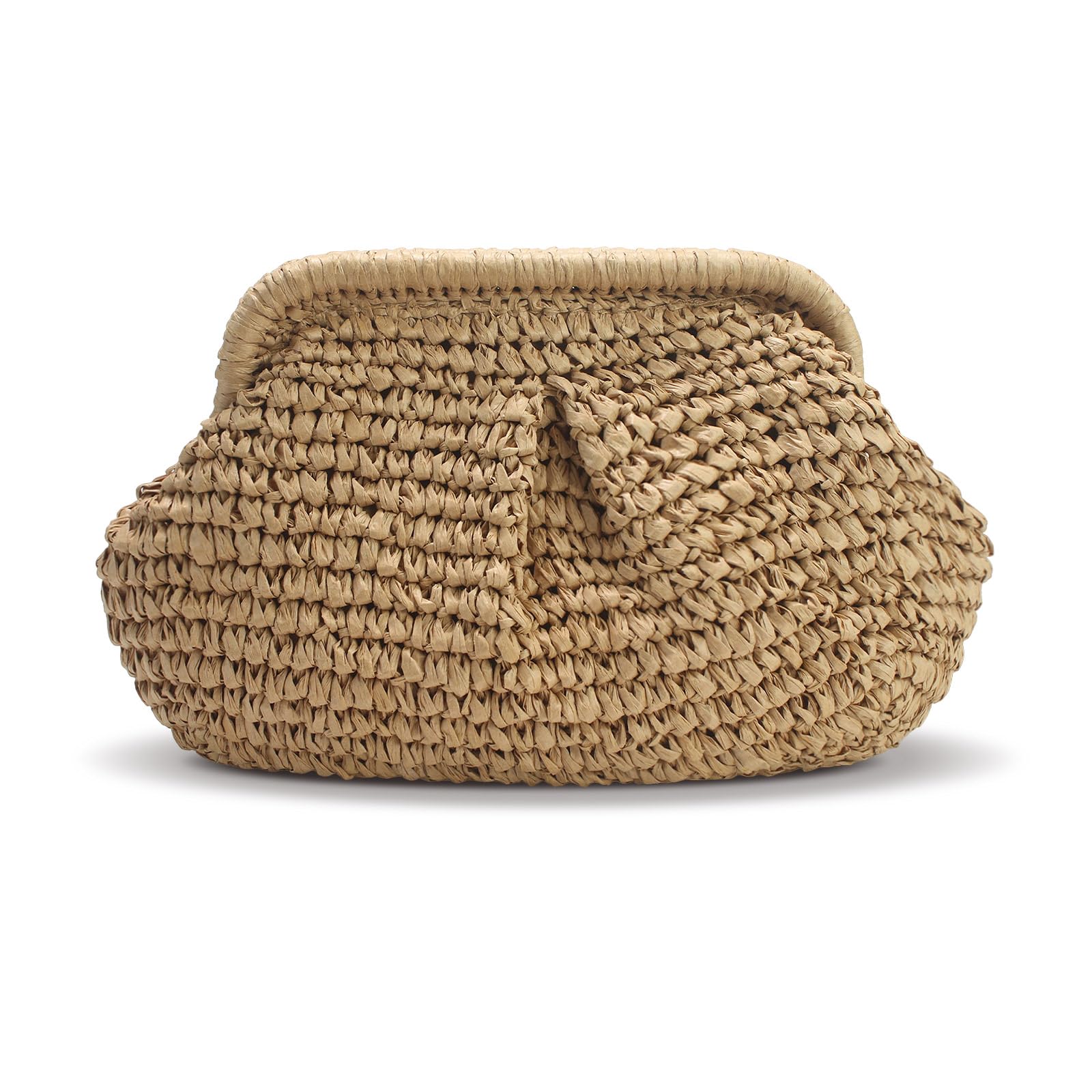 Versatile summer clutch beach elegant straw crossbody bag for women vacation essentials shoulder purse stylish wicker