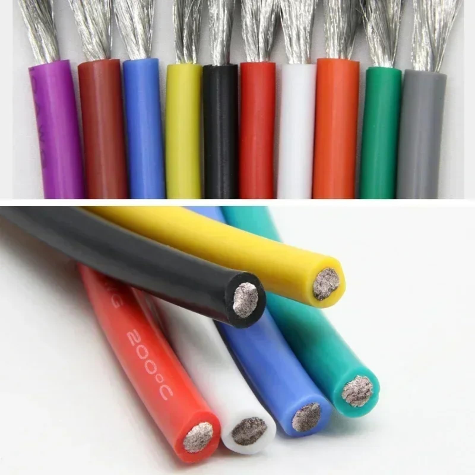 Cavi elettrici 1M/5M 30 28 26 24 22 20 18 16 15 14 13 12 10 AWG(Orange; 5 meters; 28AWG)