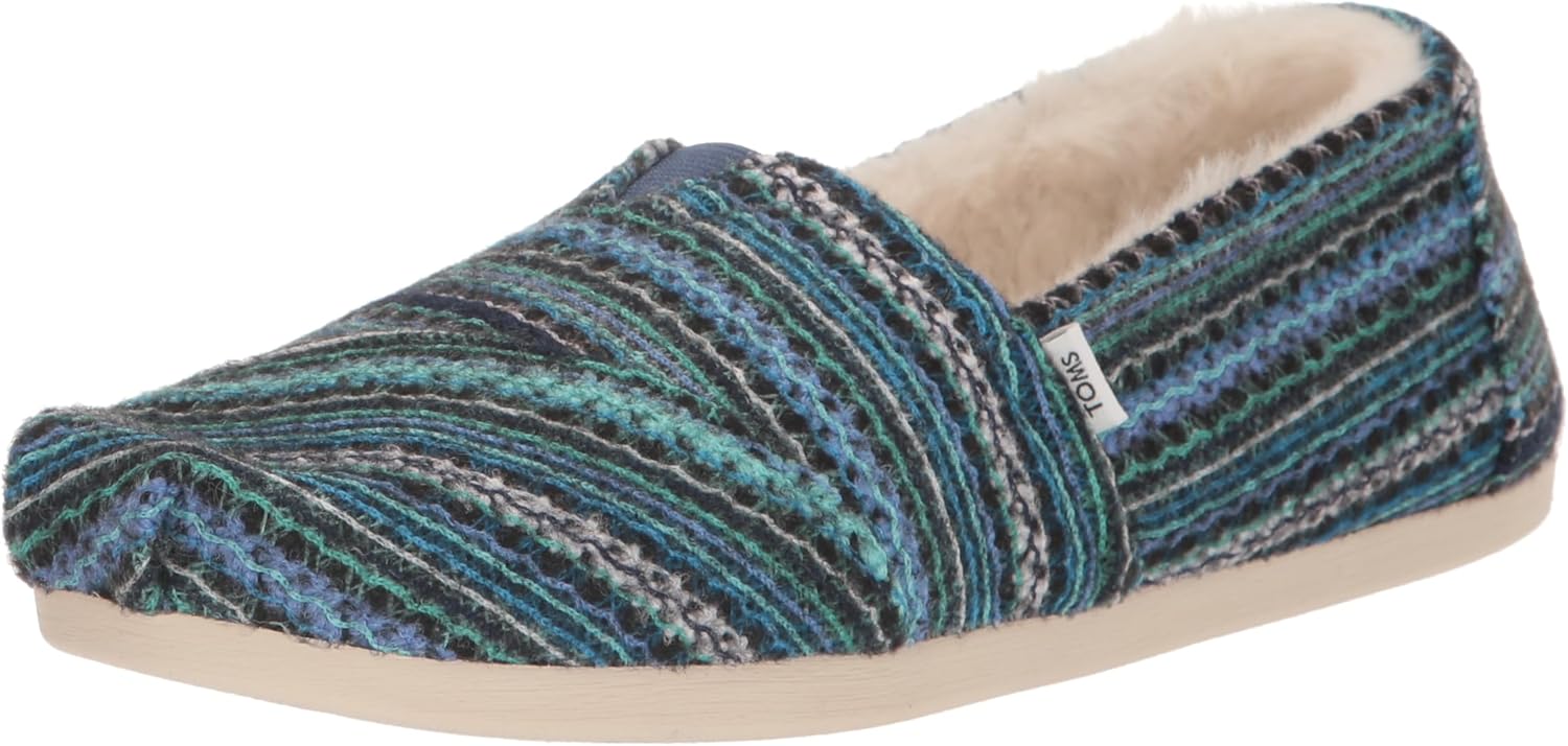 TOMS Women's Alpargata CloudBound Loafer Flat, Navy Multi Embroidered Chenille, 11