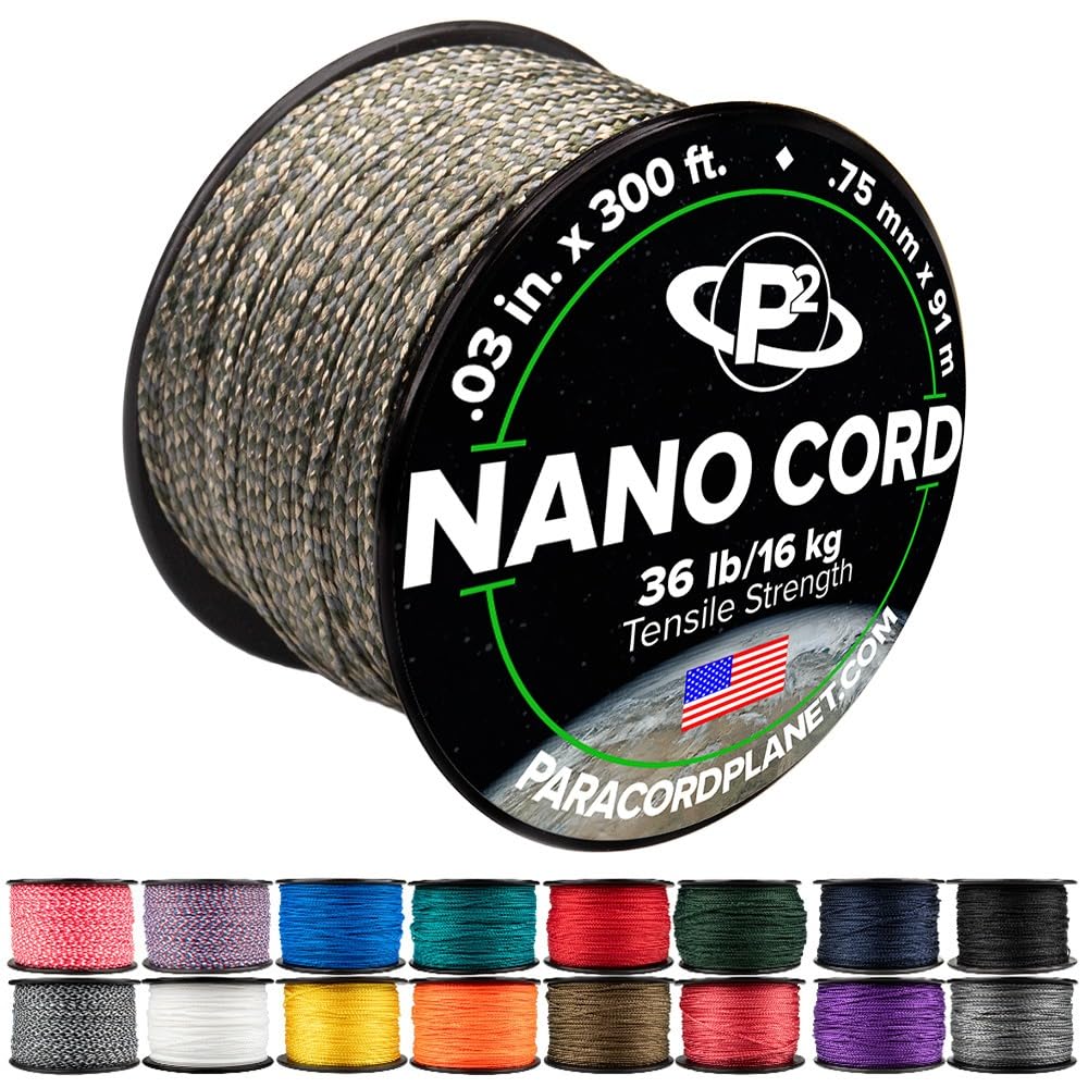 Paracord Planet Nano Cord –Lightweight Nylon Nano Paracord – Great for Arts & Crafts, Home Décor, Camping and More!