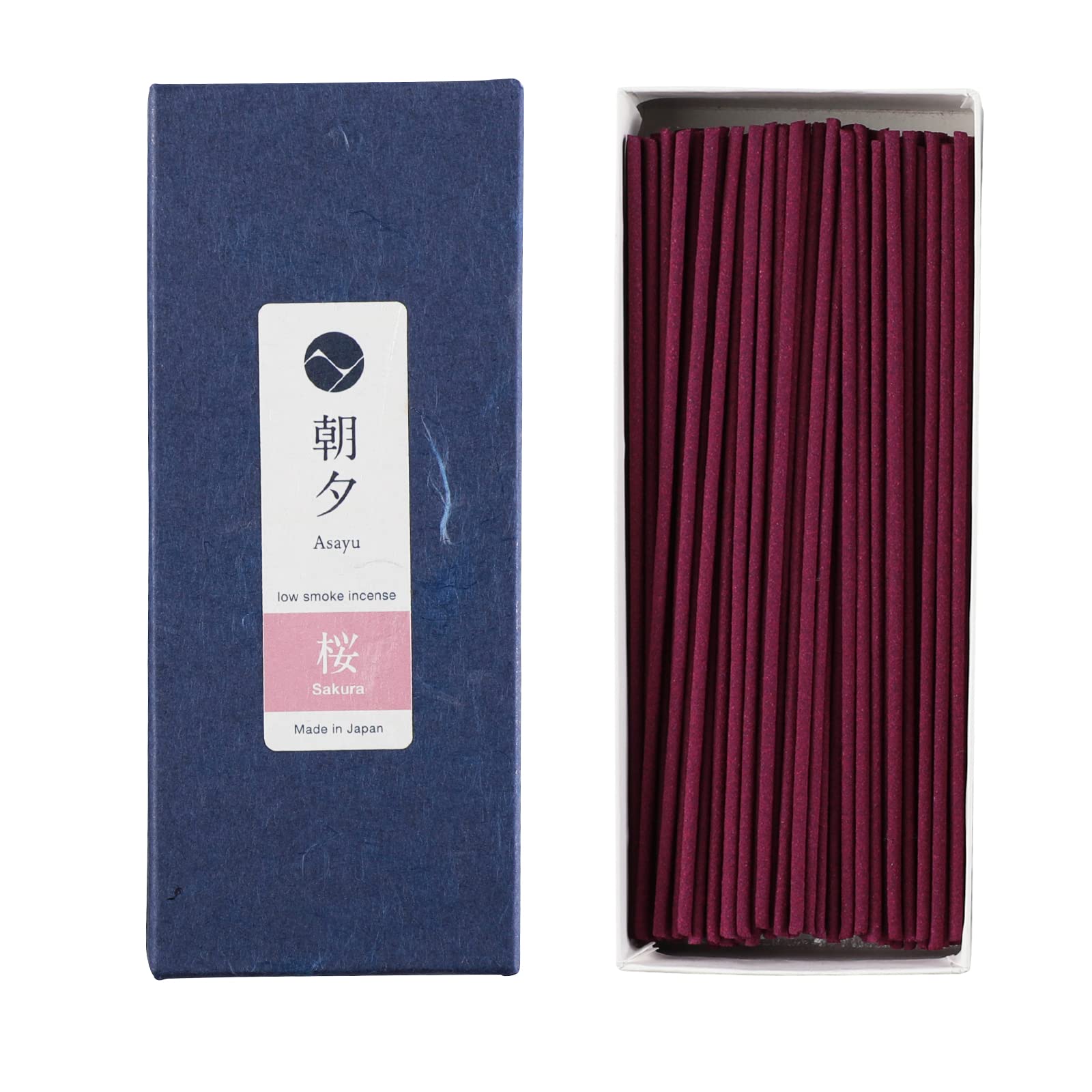 Asayu Japan Cherry Blossom Low Smoke Incense Sticks 1.41oz Made in Japan