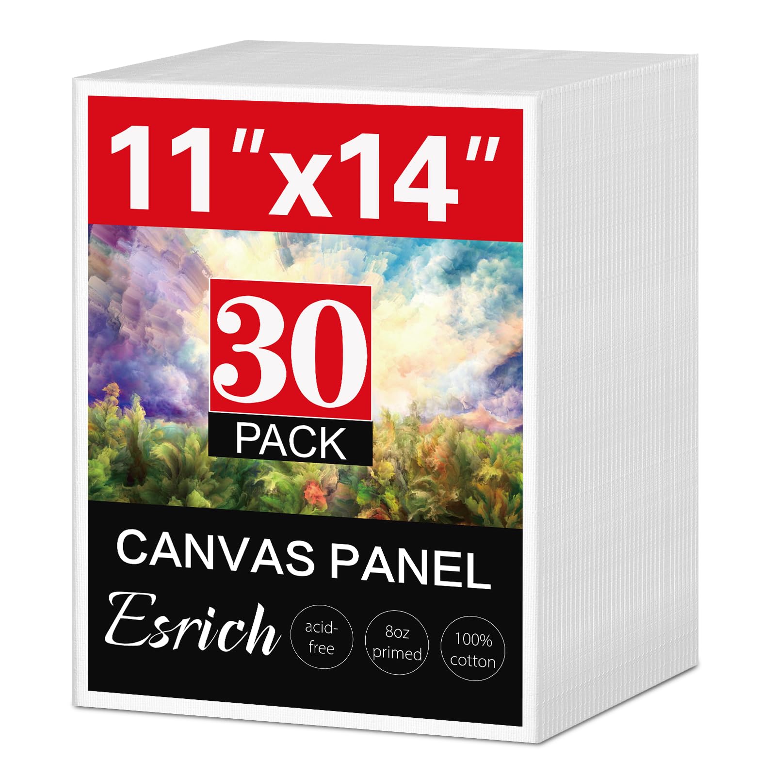 ESRICH 11x14 30-Pack Canvas Boards