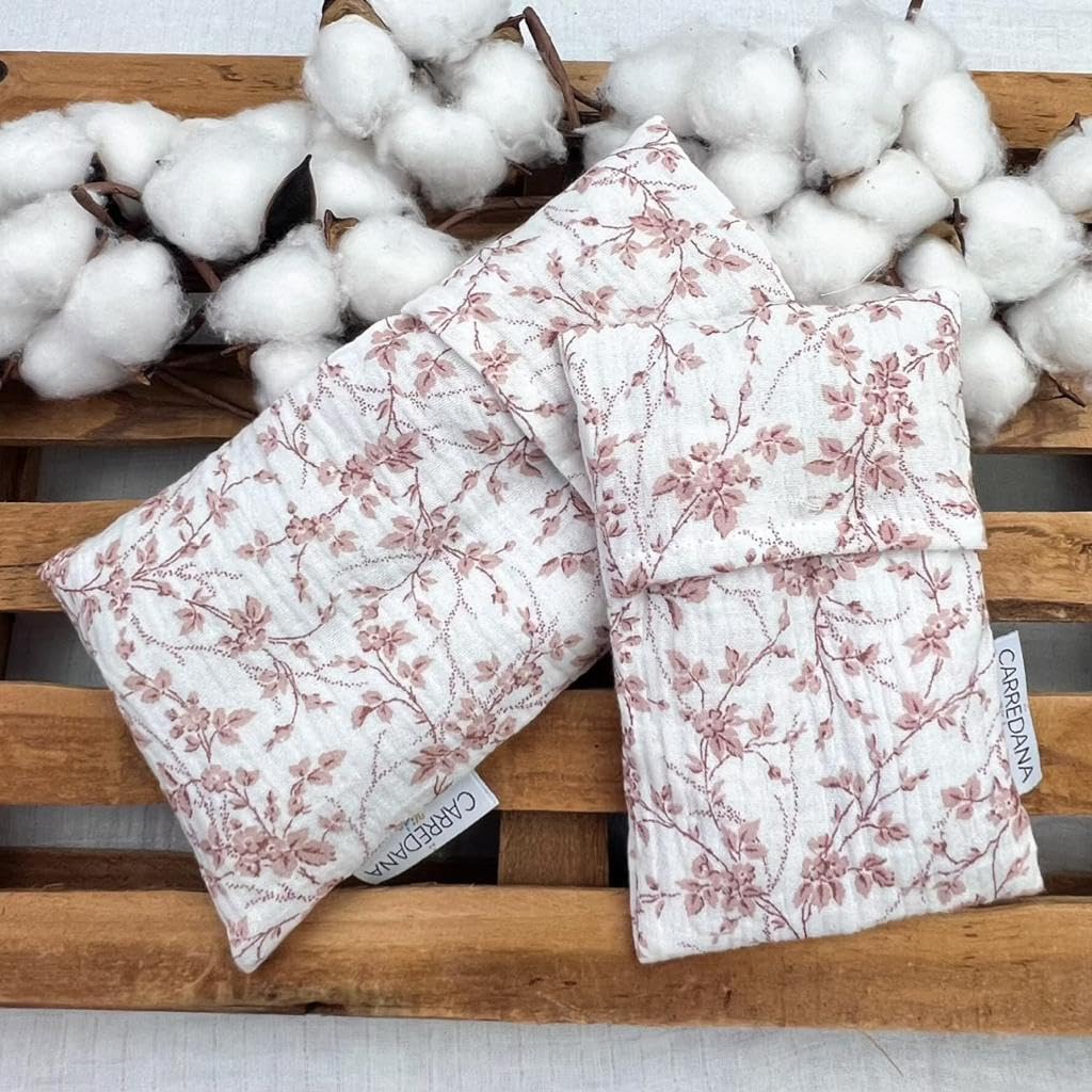 Set Saquito térmico anti cólicos (extra-pequeño para recién nacidos y normal) (Ramas rosas)
