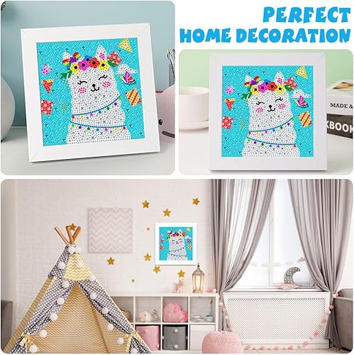 Miniatura 4 de Labeol Kit de pintura de diamante 5D para niños con marco de madera, arte y manualidades para niños de 6 a 8 años a 10 a 12 años, kit de pintura por