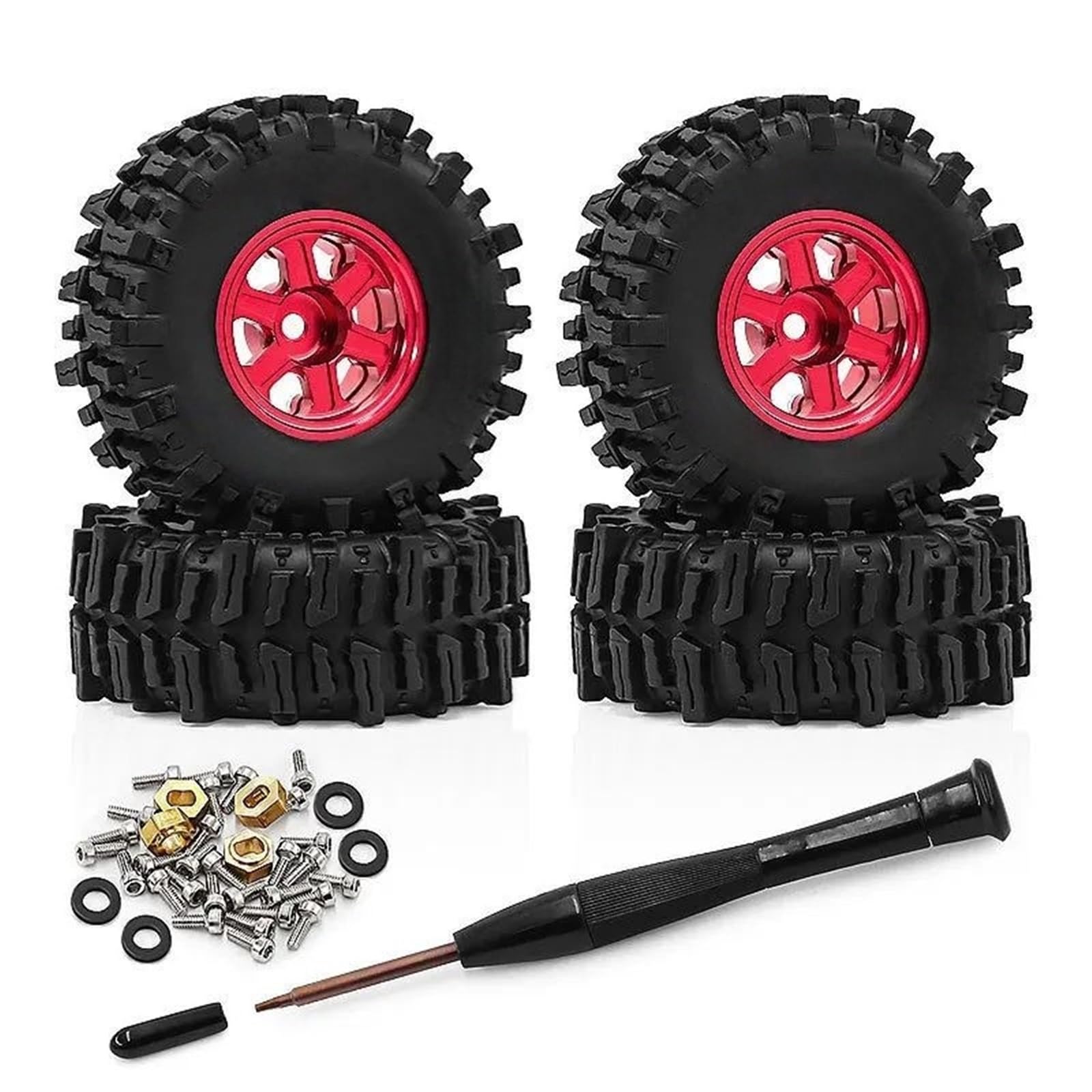 Mozzo Ruota In Metallo 0,7 Pollici Cerchio In Gomma 40 Mm Per AXIAL SCX30 1/30 RC Auto Aggiornamenti Parti Riparazione Modelli Giocattoli Ricambio Ricambi RC