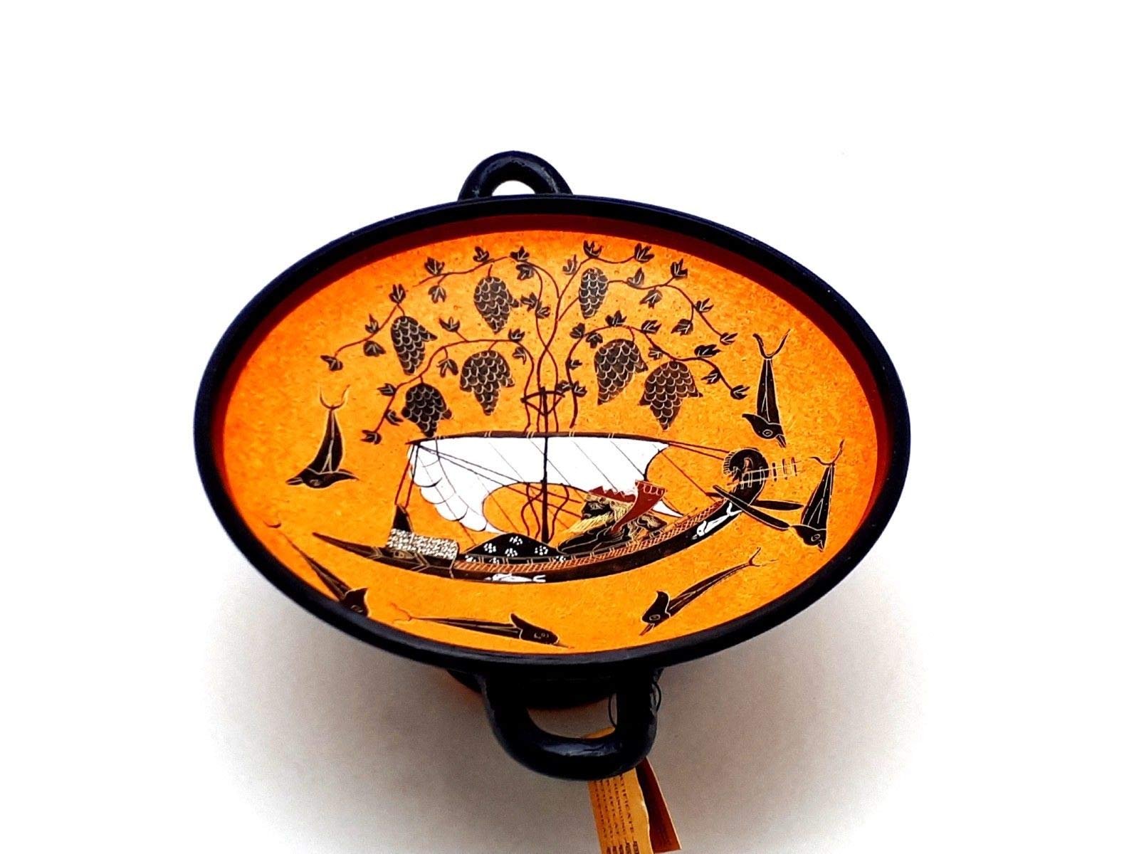 God Dionysus Cup Antico Vaso Greco Ceramica Kylix Copy Museum Grecia