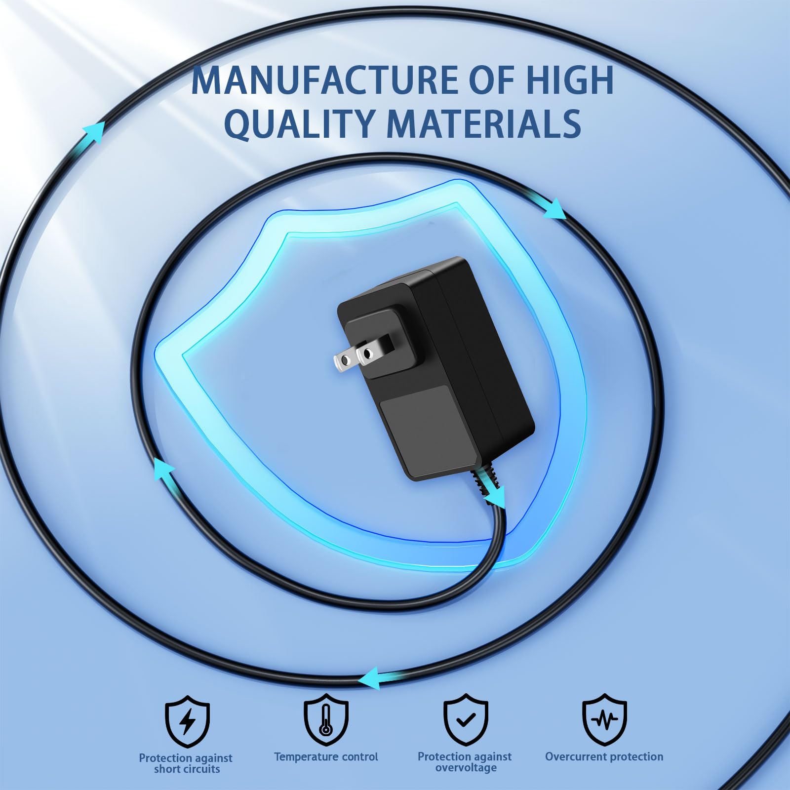 MEROM Vacuum Charger Compatible with Pool Blaster Catfish Li 20050CL, 21051DL, 22151EL, 22051EL, 26051SL, 24050GL, 26050SL Cleaner, Power Supply Wire Line Length 6.56 FT with Rotating Light