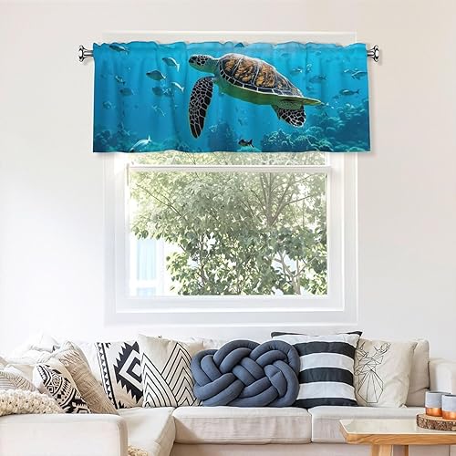 Miniatura 15 de Valances for Windows Kitchen Valance Curtains 54 x 18 Inch Guitarra Pattern Curtain Valance Rod Pocket Window Valances Blocking Light Short Curtain