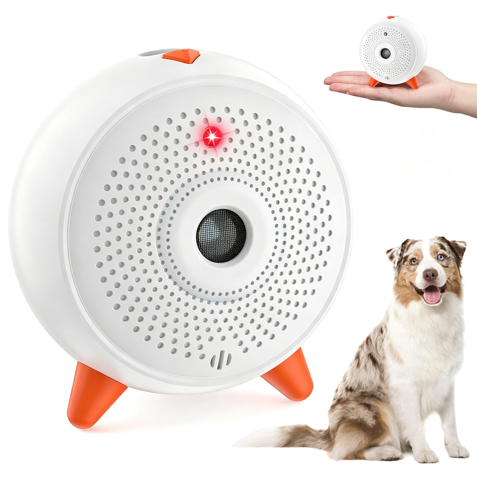 Anti-Bell-Gerät für Hunde, Mini-Abschreckungsgeräte, tragbares Stopp-Bell-Hundegerät, 90 cm, Ultraschall-Hunde-Bellgerät, wiederaufladbar, für drinnen und draußen, für kleine und große Hunde