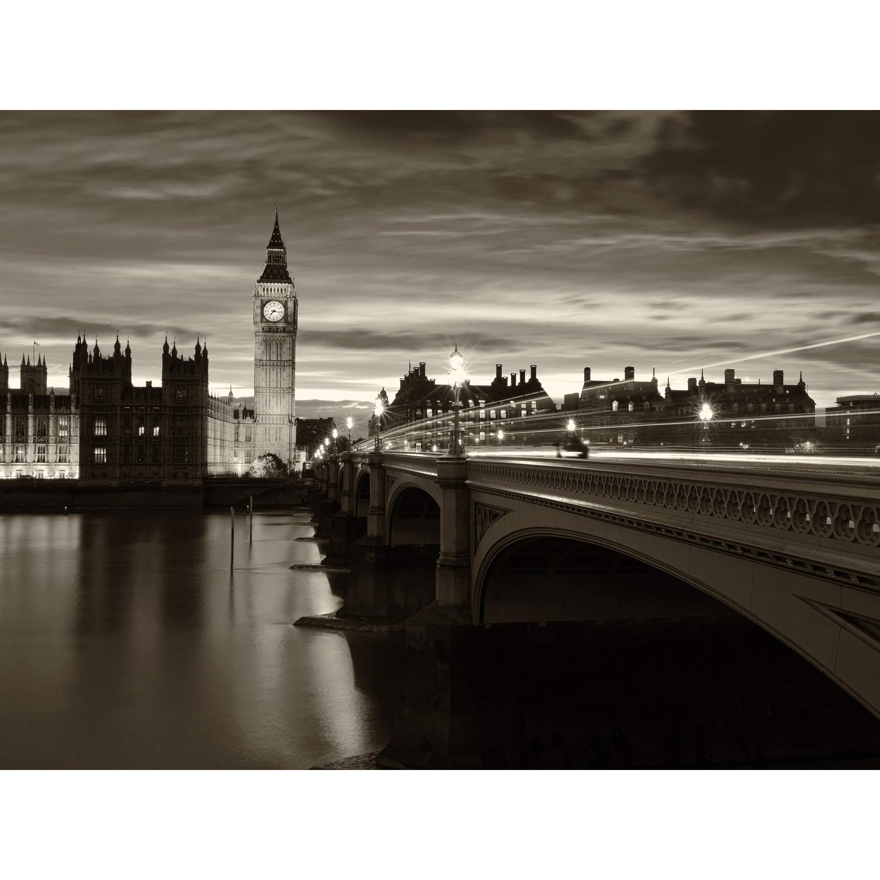 Wee Blue Coo Sepia London Big Ben Art Print Poster Wall Decor