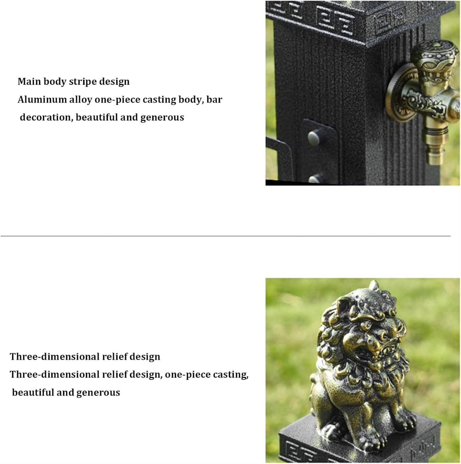 Generico Colonna d'Acqua per Giardino Verticale, idrante Verticale per Tubo dell'Acqua antigelo, Fontana Decorativa per distributore d'Acqua per Cortile, per terrazza da Patio (Kit High Style 4)