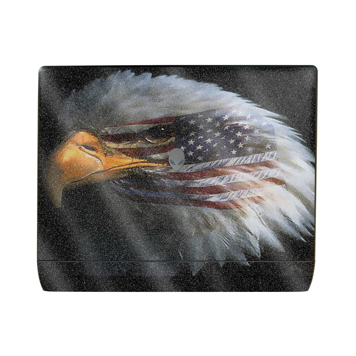 Glossy Glitter Laptop Skin Compatible with Alienware 16 Area-51 (2025) - Eagle Eye - Premium 3M Vinyl Protective Wrap Decal Cover - Easy to Apply | Crafted in The USA by MightySkins