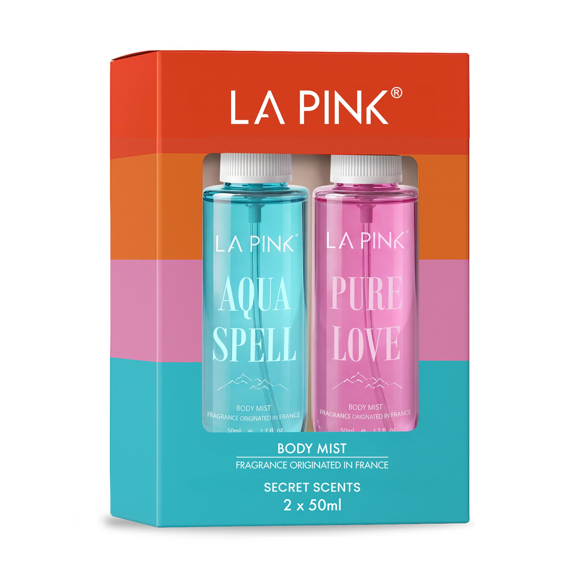 La Pink Aqua Spell & Pure Love Body Mist Combo Pack | Long Lasting Bold & Fruity Fragrance | Body Spray for Everyday Use & Gifting | 50ml each-image-6