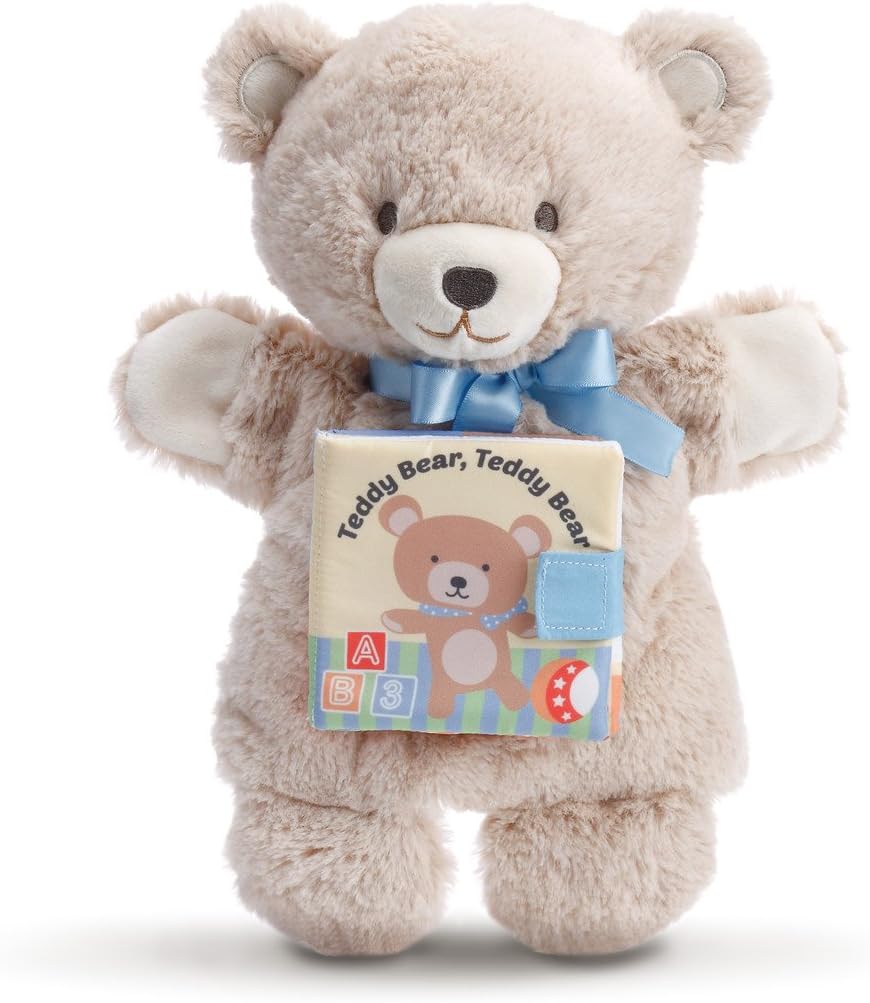 Nat and Jules Teddy Bear, Teddy Bear Puppet And Storybook Children's Plush Stuffed Animal