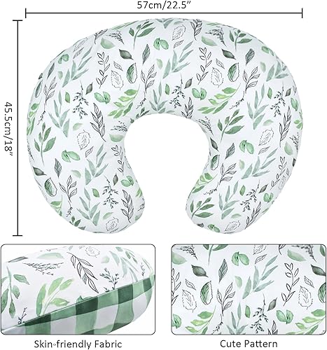 Miniatura 4 de Funda de almohada de lactancia para bebés, funda de almohada extraíble para lactancia, bonito patrón para recién nacidos, funda de cojín para niñas