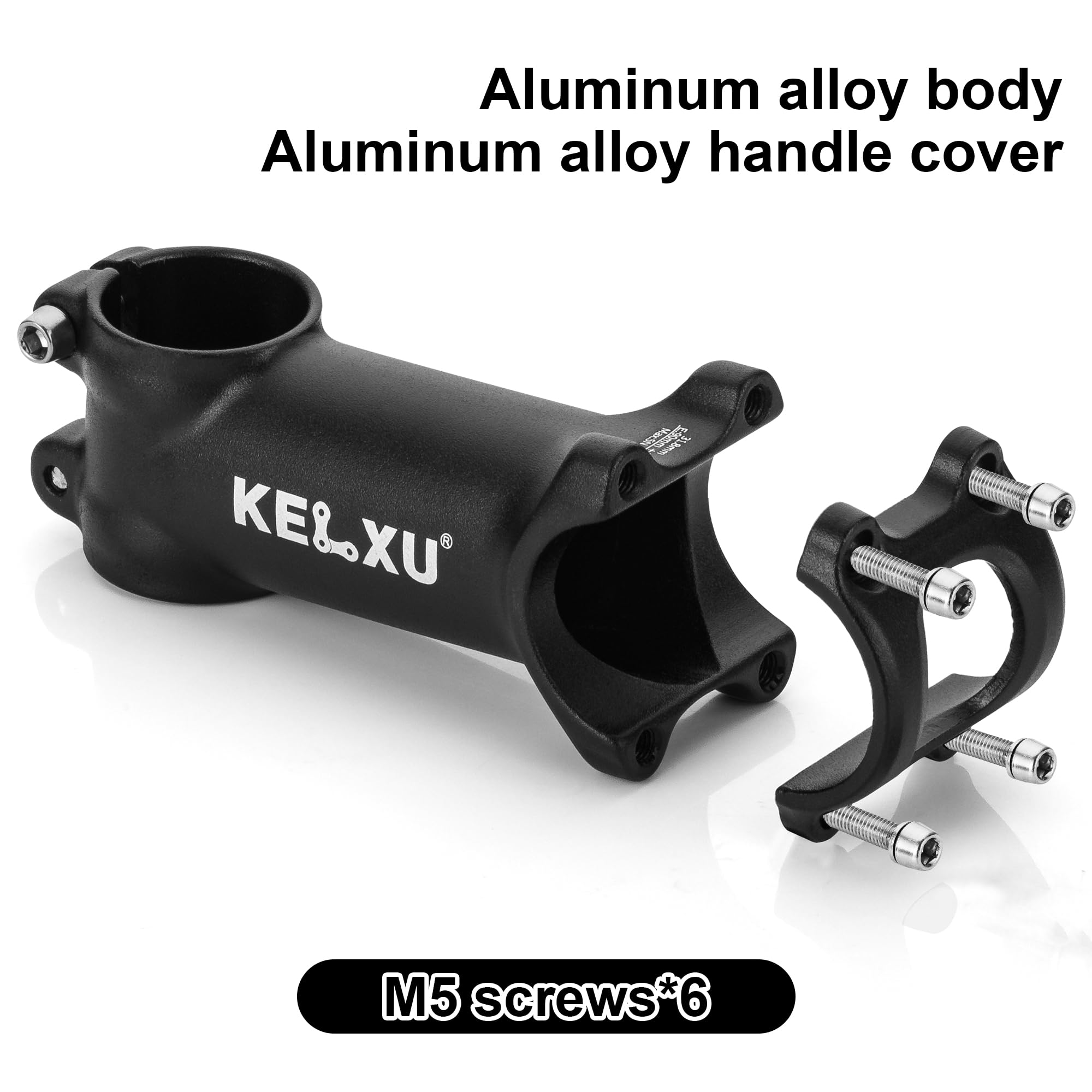 7 Gradi 31,8 Attacco Manubrio Bici 60/90mm Lega di Alluminio Gambi da Bicicletta per Bici da Strada, Mountain Bike, MTB, Ciclismo
