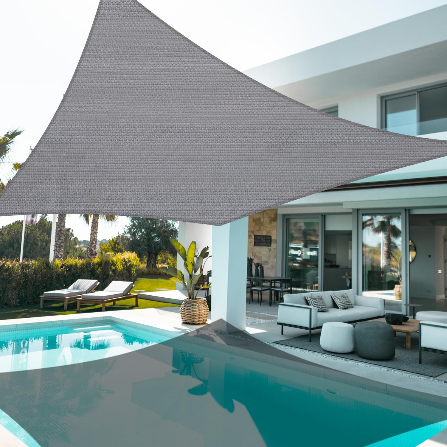 VICLLAX Sun Shade Sail 16'x20' Rectangle Outdoor Shade Cover Sunshade