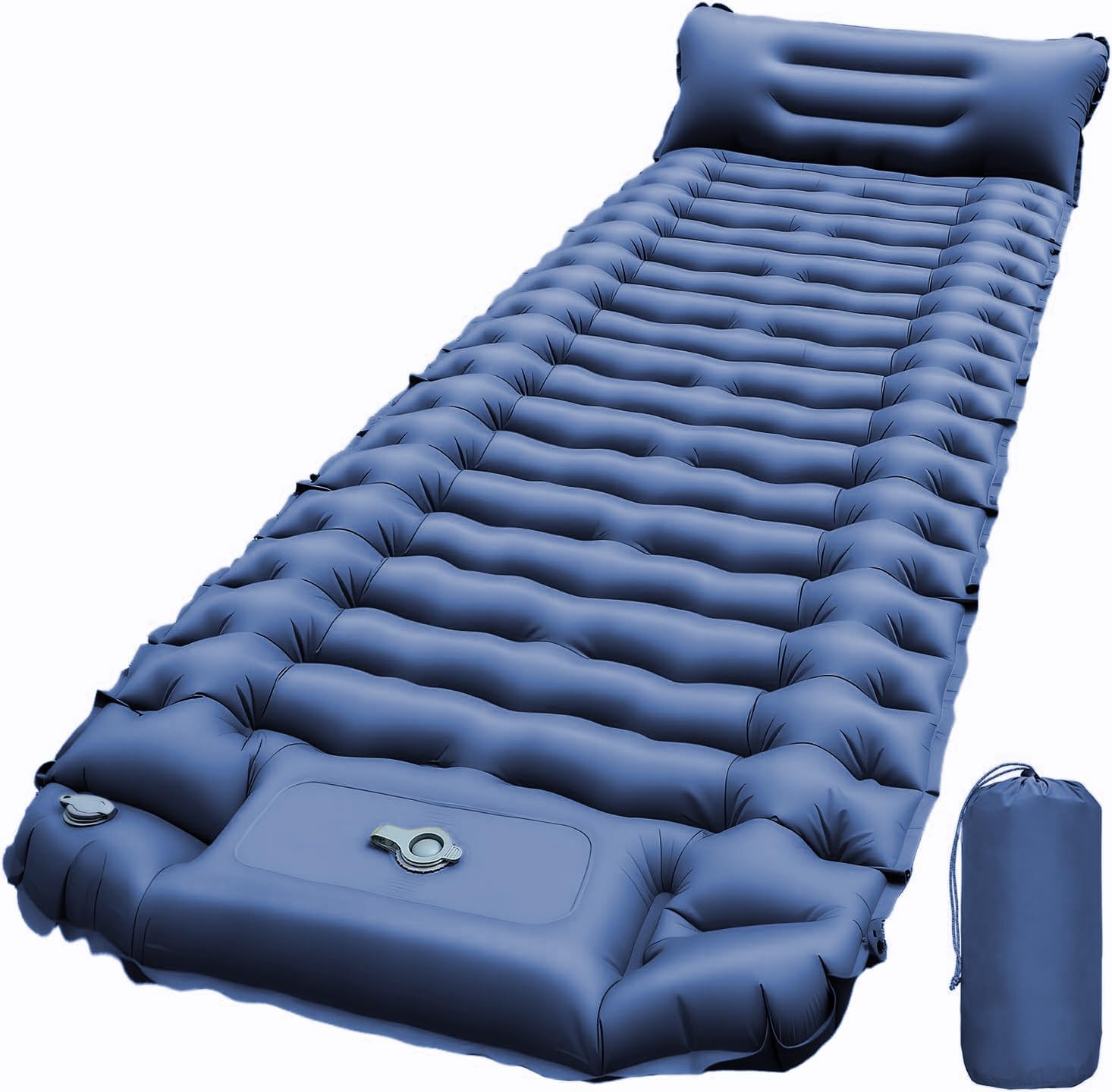 SFEATRU Luftmatratze Camping, Isomatte Camping, isomatte selbstaufblasend | Liegekomfort, Schnellaufblasung, Integrierte Fußpumpe, Platzsparend, Verdickt, Robust, Leicht, Vielseitig-Ideal für Outdoor