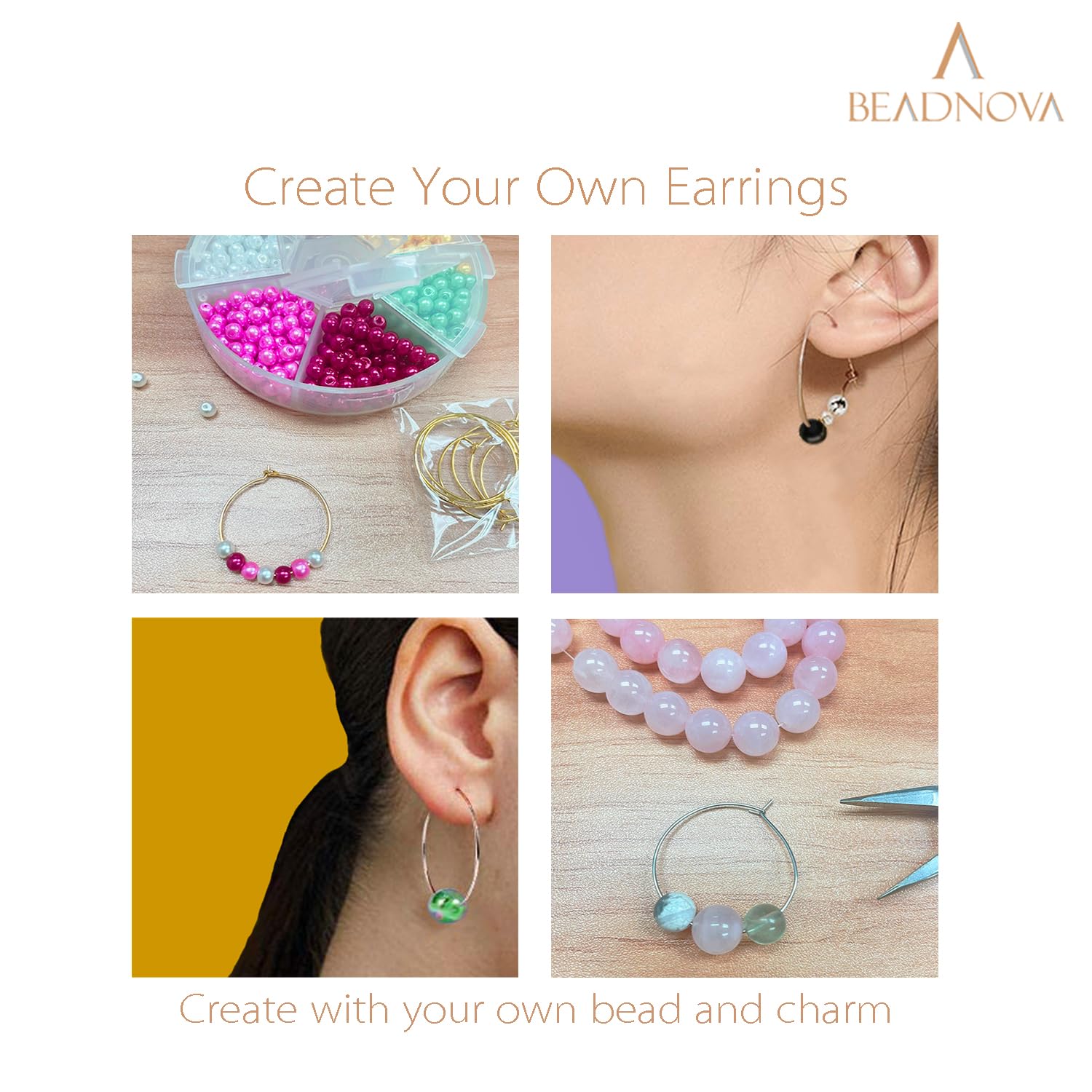 BEADNOVA Hoop Ear Wires 30pcs Stainless Steel 30mm Wine Glass Charm Rings Earring Hoops for Jewelry Making Earring Making DIY - Image 4