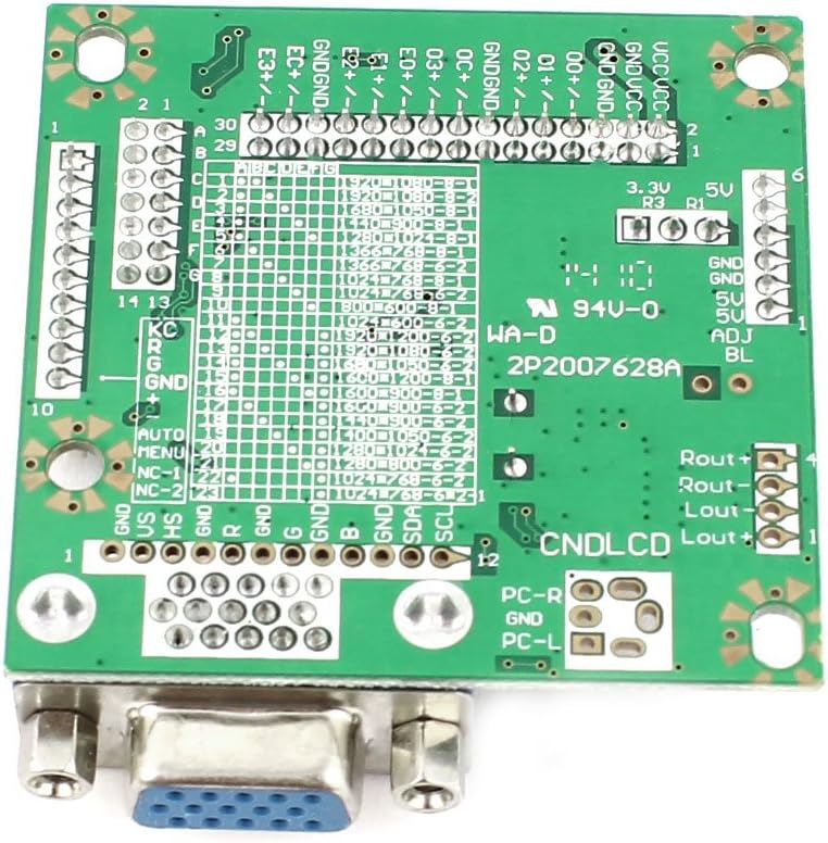 Qtqgoitem LCD VGA 15 Pin Video AV Controller Board TFT