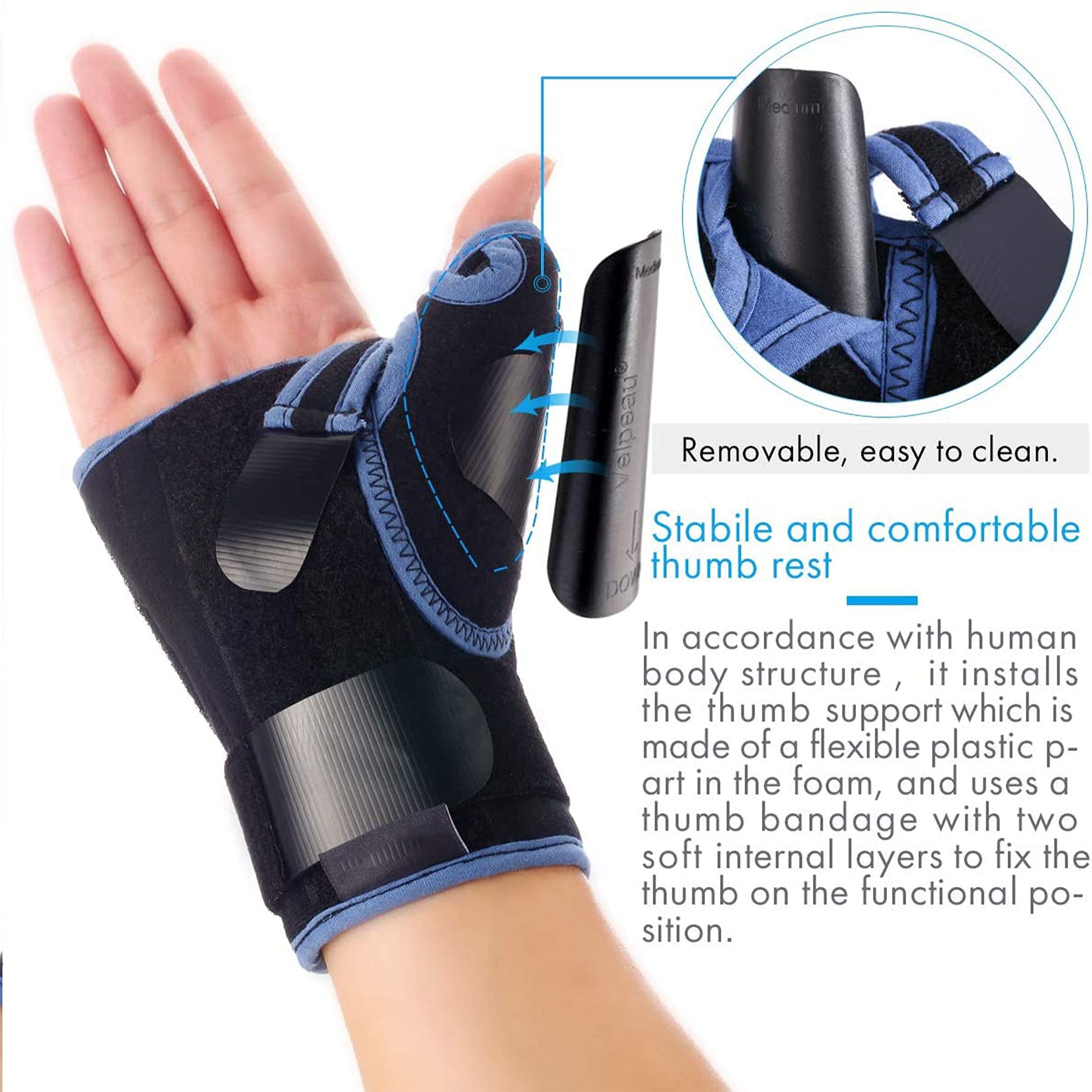 Stecca per Polso Tutore Tendinite della Mano Artrite Distorsione Lesioni Sportive Sollievo dal Dolore Supporto Regolabile Stecca Sollievo per Lesioni Polso per Tunnel Carpale,Short Left,M