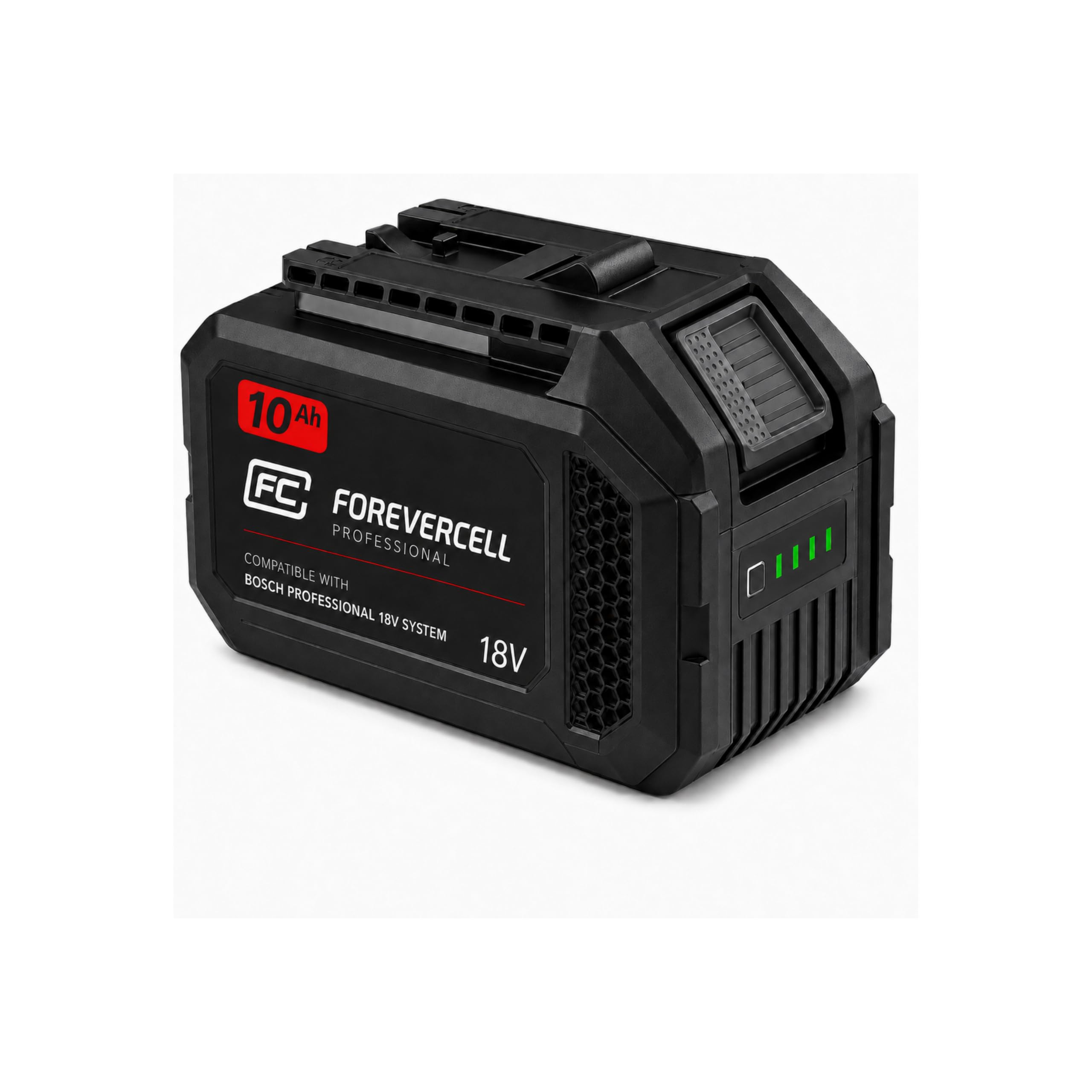 Batteria di ricambio da 18 V, 10,0 Ah, adatta per Bosch Professional 18 V, batteria agli ioni di litio ad alte prestazioni