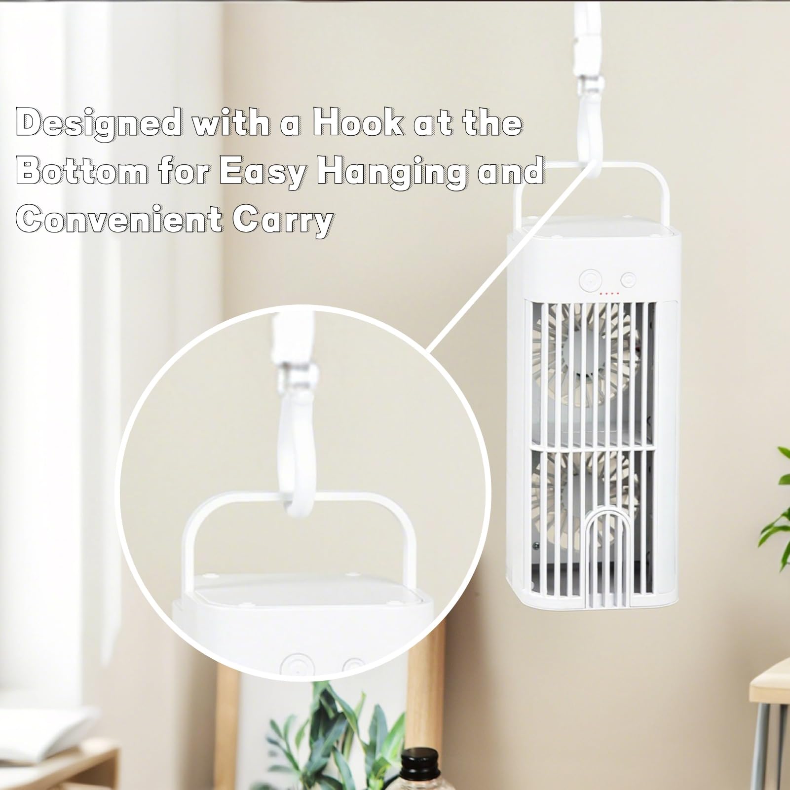Przenośne Klimatyzatory, ładowarka Powietrza 1200 MAh dla źródeł Zasilania Wsparcia USB, AC z Dużym Zbiornikiem na wodę 120 Ml do Biura, Salonu, Kempingu