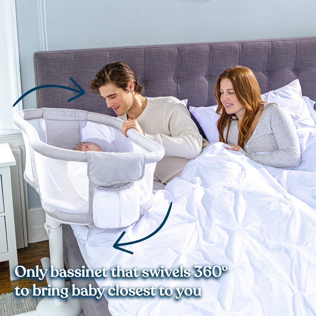 HALO BassiNest Swivel Sleeper, Bedside Soothing Center