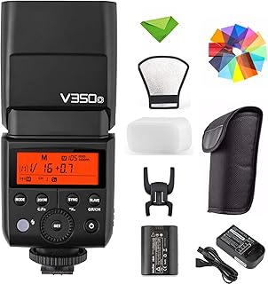 Godox Flash V350O para câmera Olympus Panasonic 1/8000s GN36 HSS Flash com bateria recarregável de 2000mAh 500 vezes Flash de potência total 0,1s-1,7s Tempo de reciclagem para câmera Olympus Panasonic