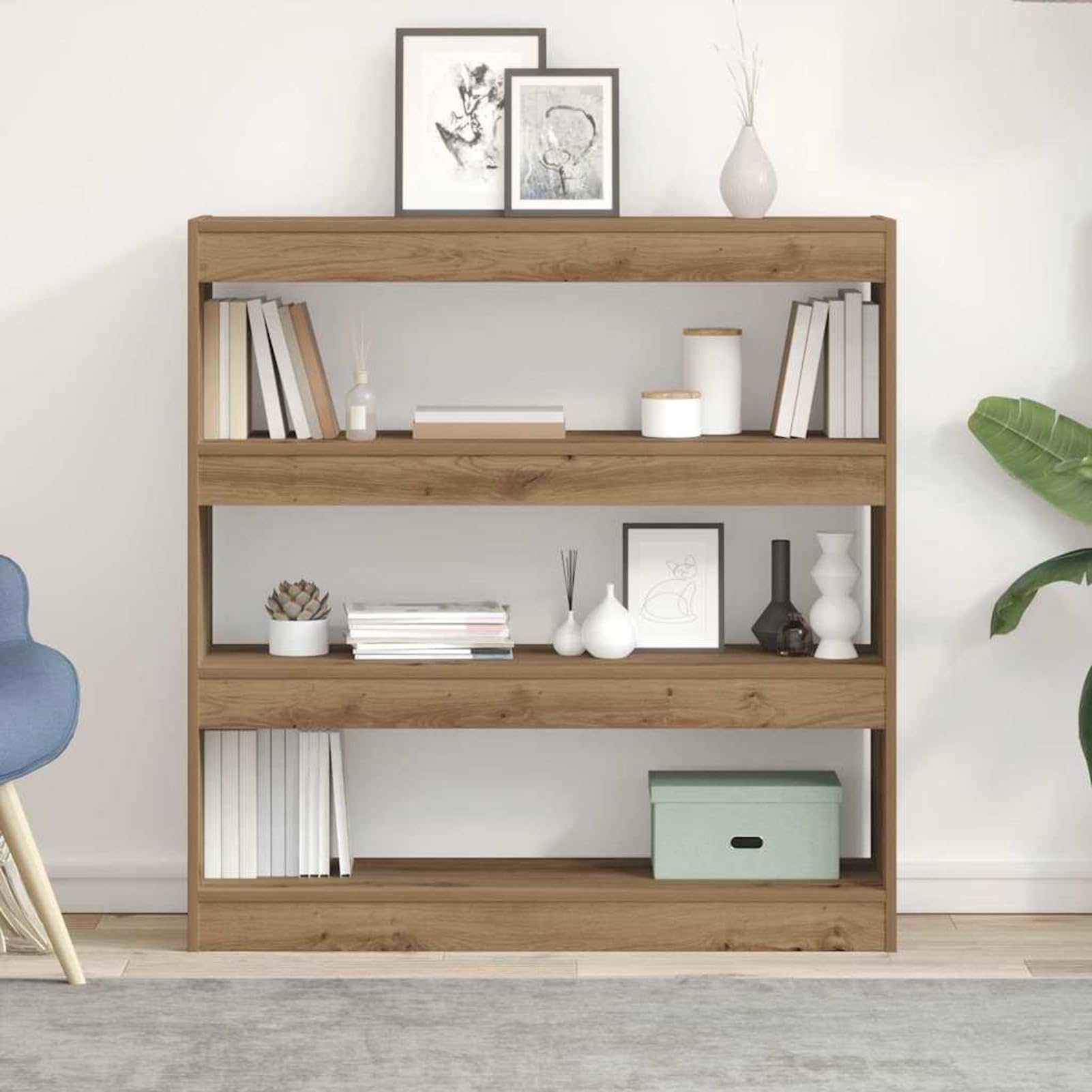 Armadio per Libri 3 Livelli 100 x 30 x 103 cm Legno Multistrato