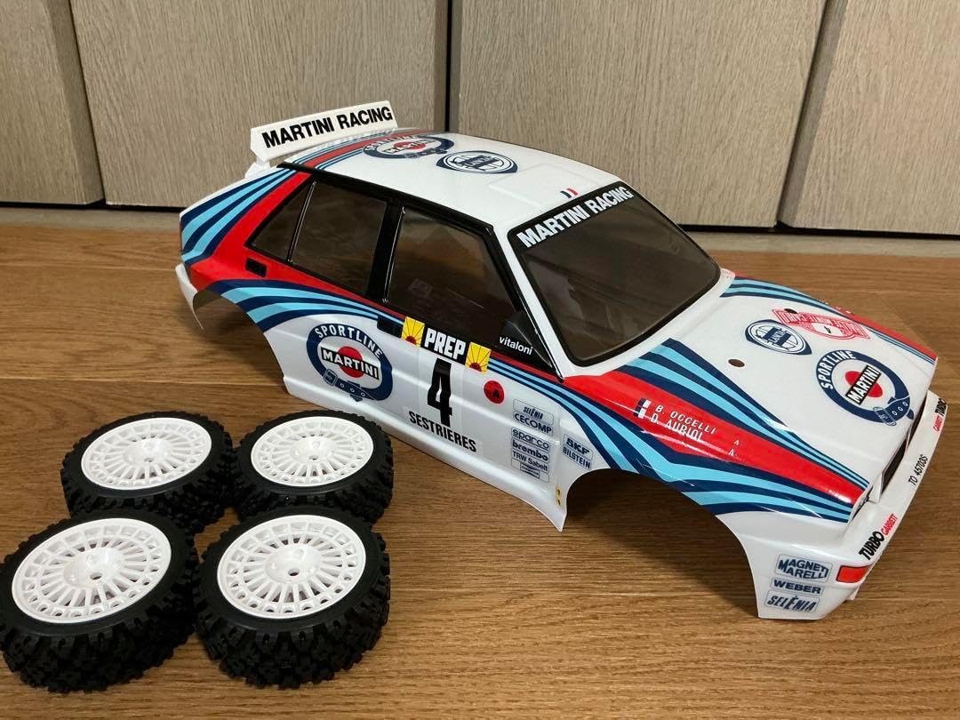 新品 タミヤXB ランチアデルタ メーカー塗装済みボディ、タイヤホイールセット タミヤXB ランチアデルタ メーカー塗装済みボディ、タイヤ