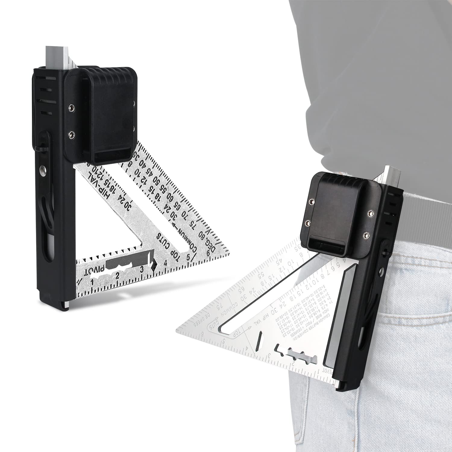 Rafter Square Belt Clip for 7In Rafter Square - Left and Right bidirectional Square Holster EDC Belt Tool Holster Compatible with Rafter Square Holder Clip On Belt The Fastest Quick