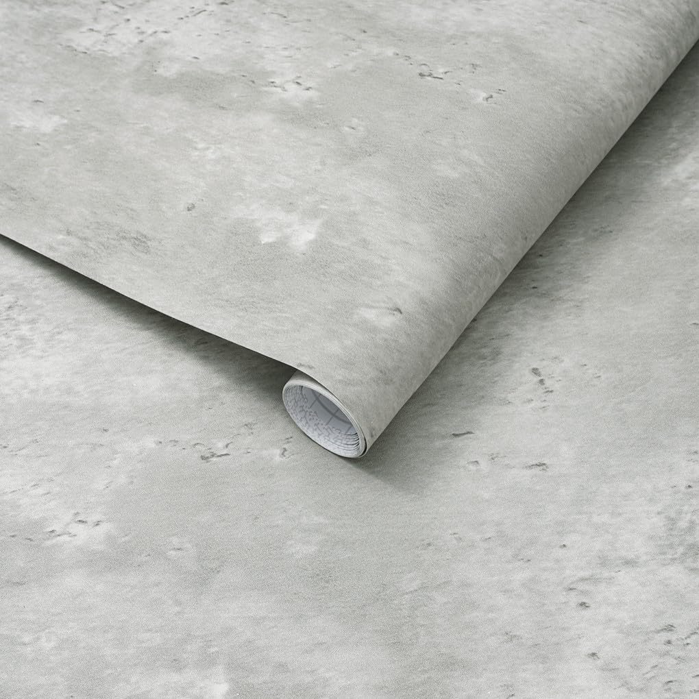 Arthome Peel and Stick Contact Paper Textured Wallpaper,Sticky Back Plastic,Self-Adhesive and Removable Textured Wall Paper for Bedroom,Cabinet Countertop,Grey Concrete,60x508cm — image 1