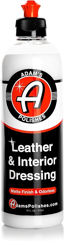 Adam's Polishes Leather & Interior Matte Finish Dressing - Conditions & Restores Leather, Vinyl, Plastic Interior Surfaces - Odorless, Long Lasting UV Protection that Improves Feel of Your Interior