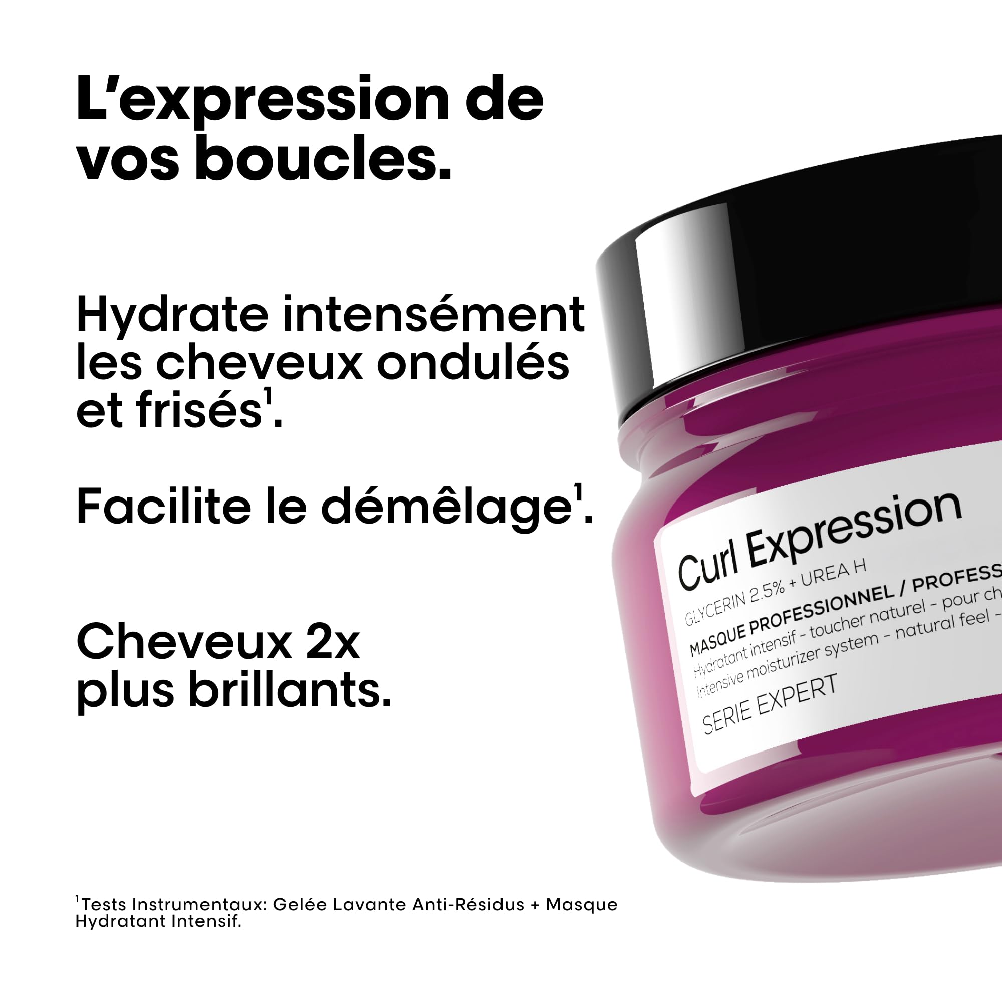L'OREAL PROFESSIONNEL - Duo Curl Expression - Tous Types de Cheveux Bouclés - Nettoie Sans Alourdir - Hydratation Intense & Brillance - Souplesse & Douceur - Shampoing Crème + Masque