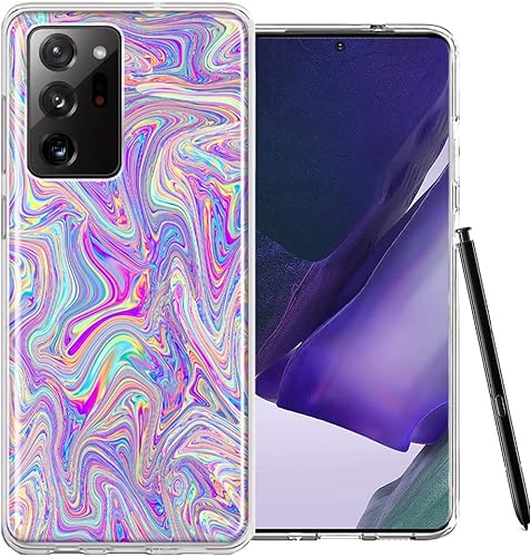 Mundaze - for Samsung Galaxy Note 20 Ultra Paint Swirl Case Slim Hybrid Shockproof Hard Shell Soft TPU Heavy Duty Protective Phone Cover