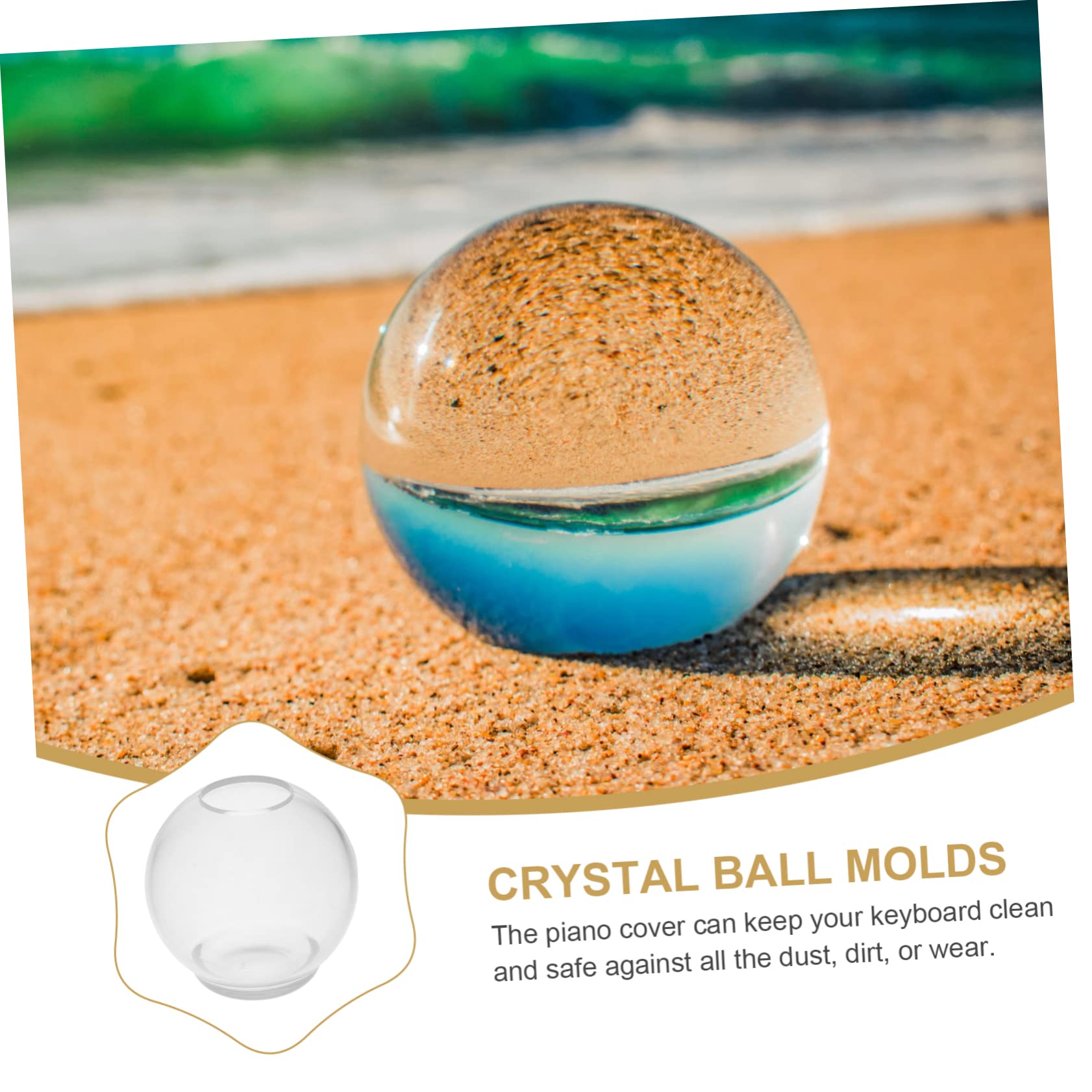 DOITOOL 2 Series Moldes De Silicona Para Esferas De Cristal De Moldes Redondos No Pegajosos Para Manualidades Diy Duraderos Y Reutilizables 6 Piezas X 2