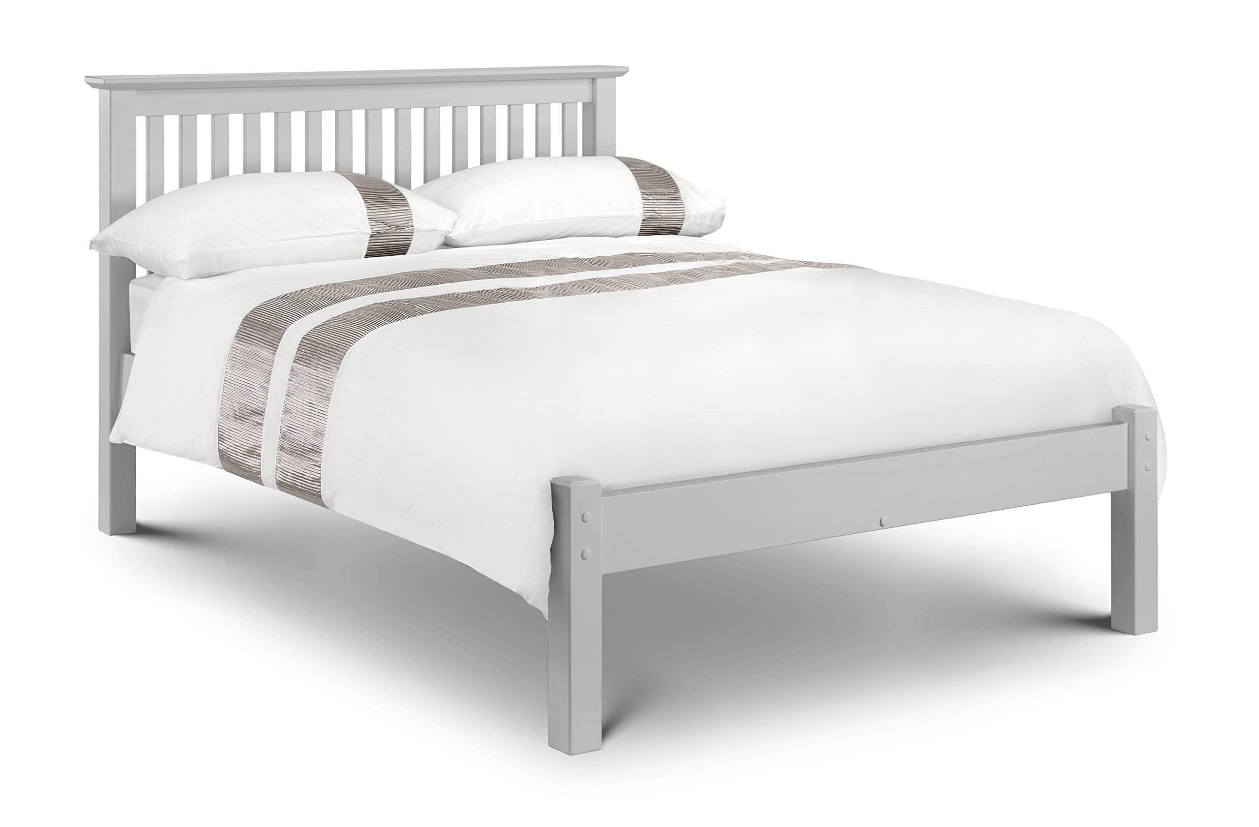 Julian Bowen Dove Grey Wood Barcelona Bed, Double