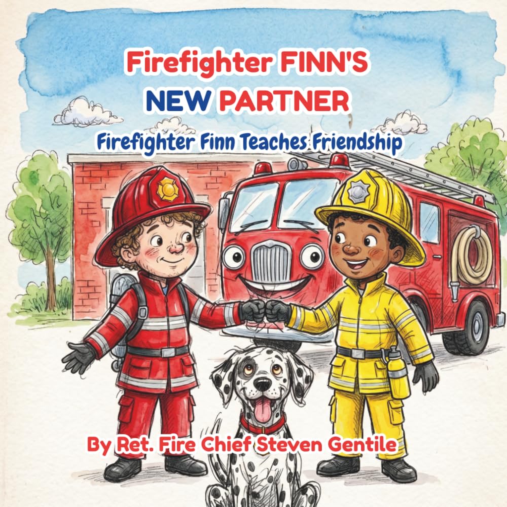 Firefighter FINN'S NEW PARTNER: Firefighter Finn Teaches Friendship (new illustrated books for firefighter finn)