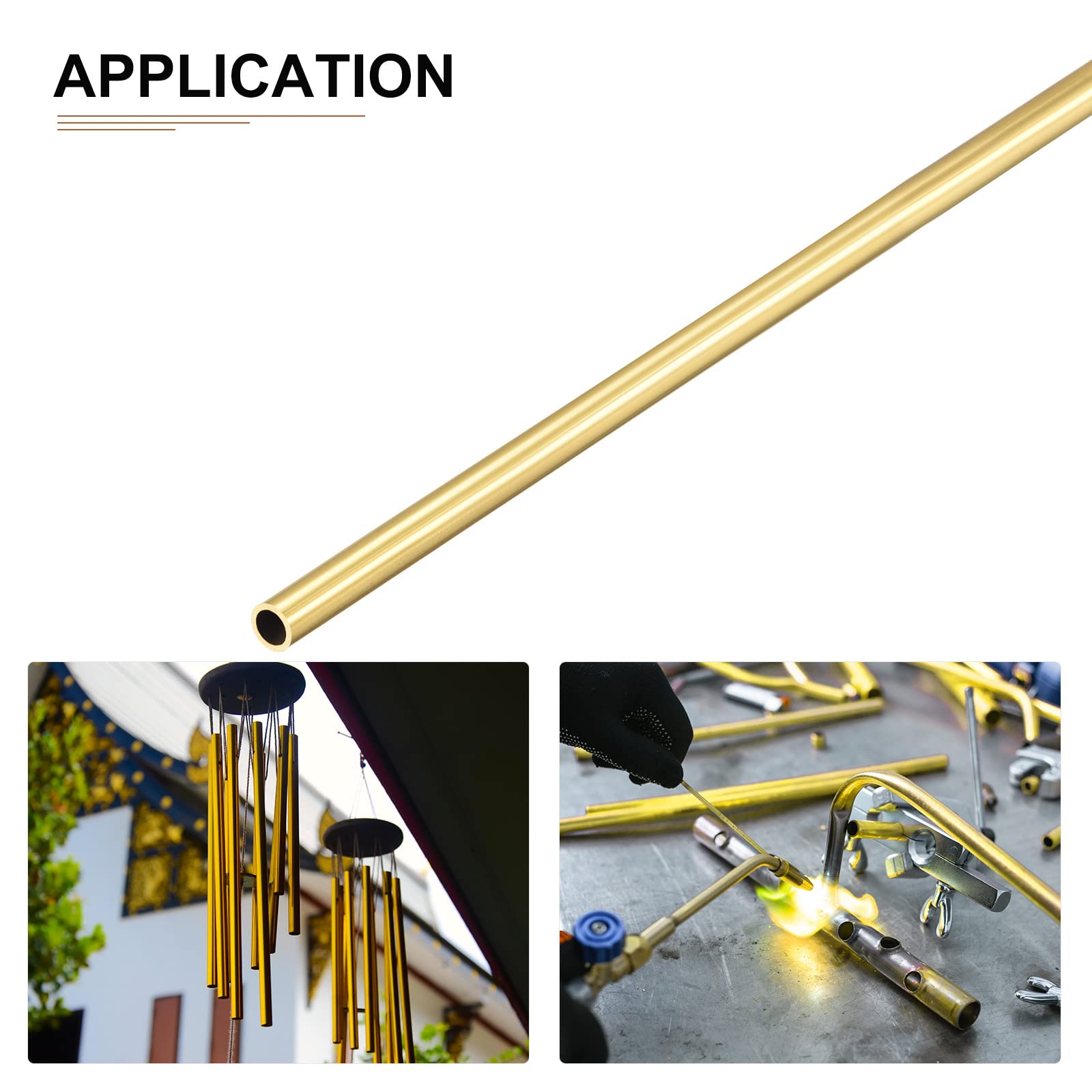DTGN Tube Laiton 4mm X 0.5mm X 300mm - Tube Rond Métal Pour Bricolage, Machines Et Décoration