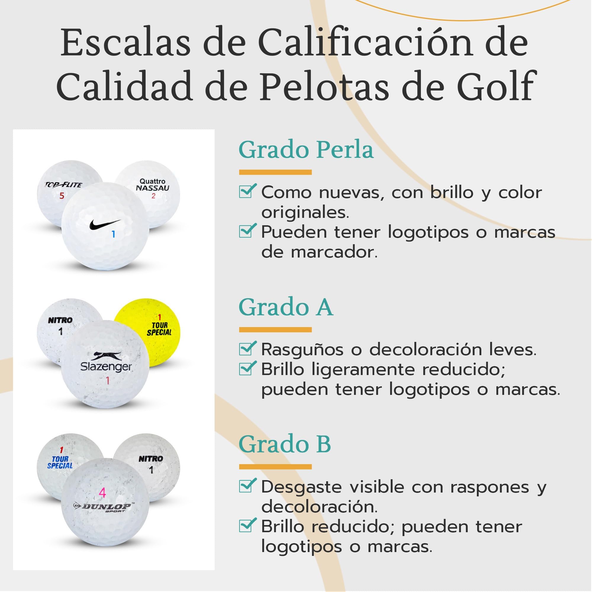 Pelotas de Golf Recuperadas 50 Unidades Mezcla de Marcas Económicas