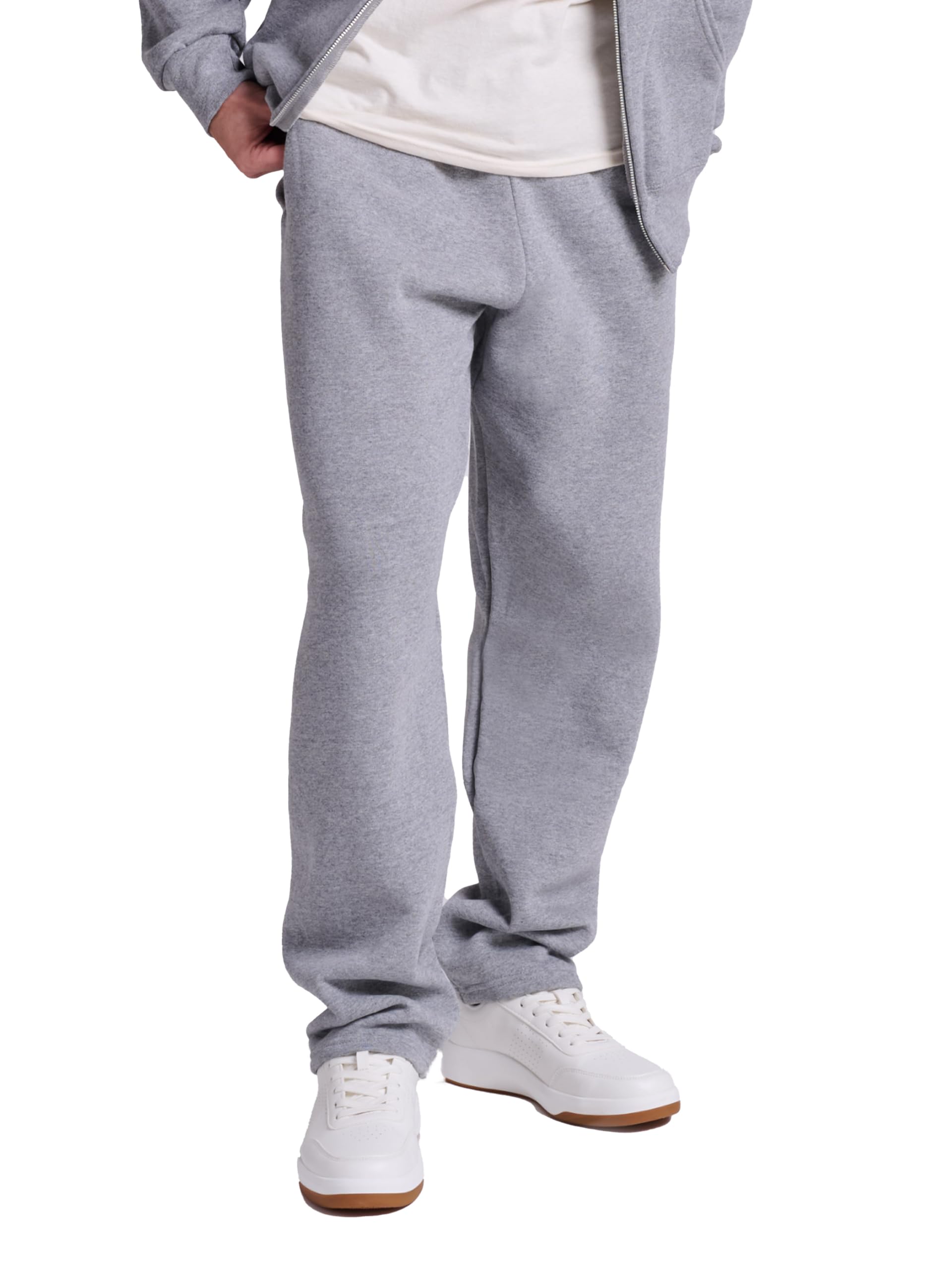 Russell Athletic Men's Dri Power Fleece Open Bottom Sweatpants with Pockets, Relaxed Fit, Moisture Wicking