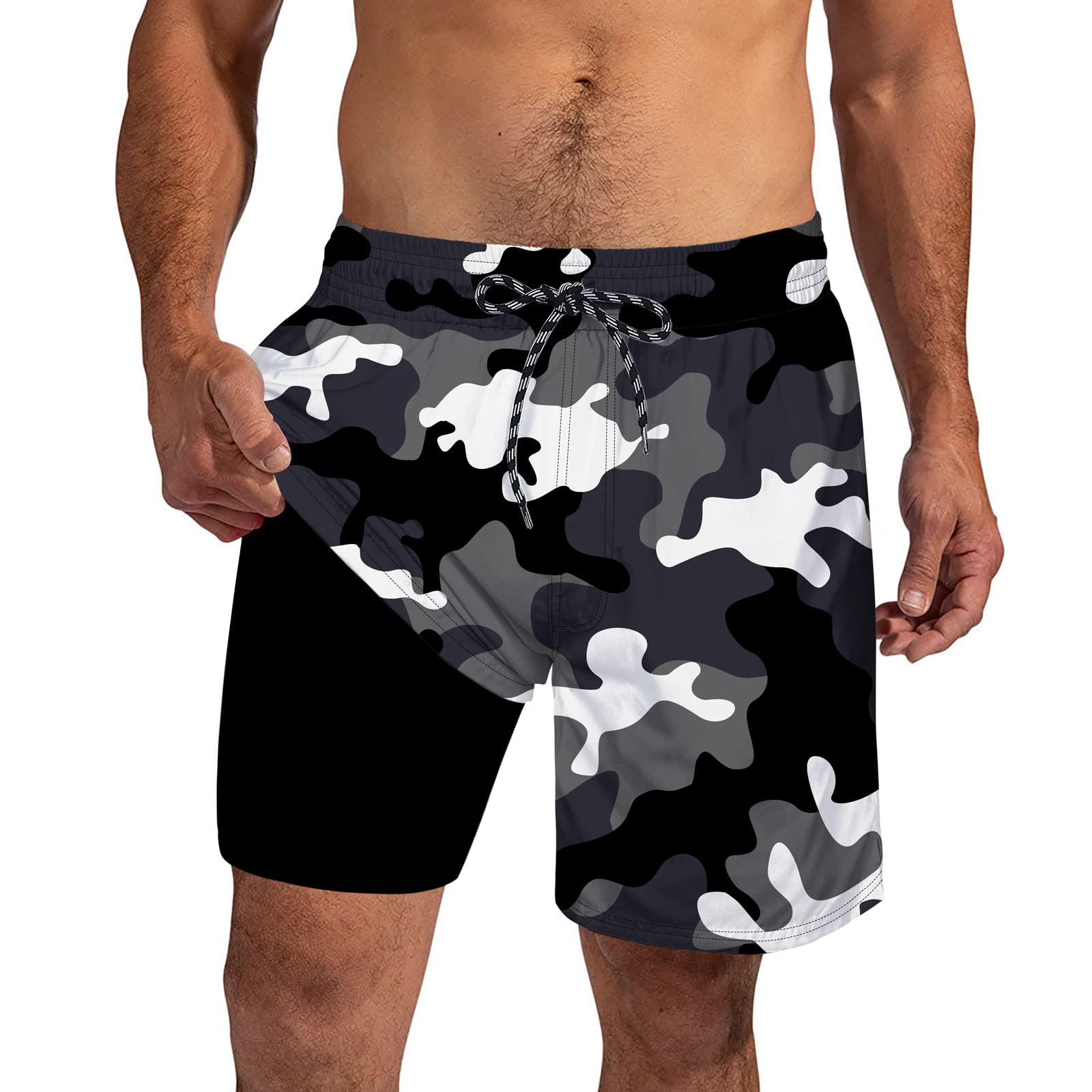 Cozople Womens Board Swim Shorts Quick Dry Workout Running Shorts Waistband Athletic Gym Sports Shorts