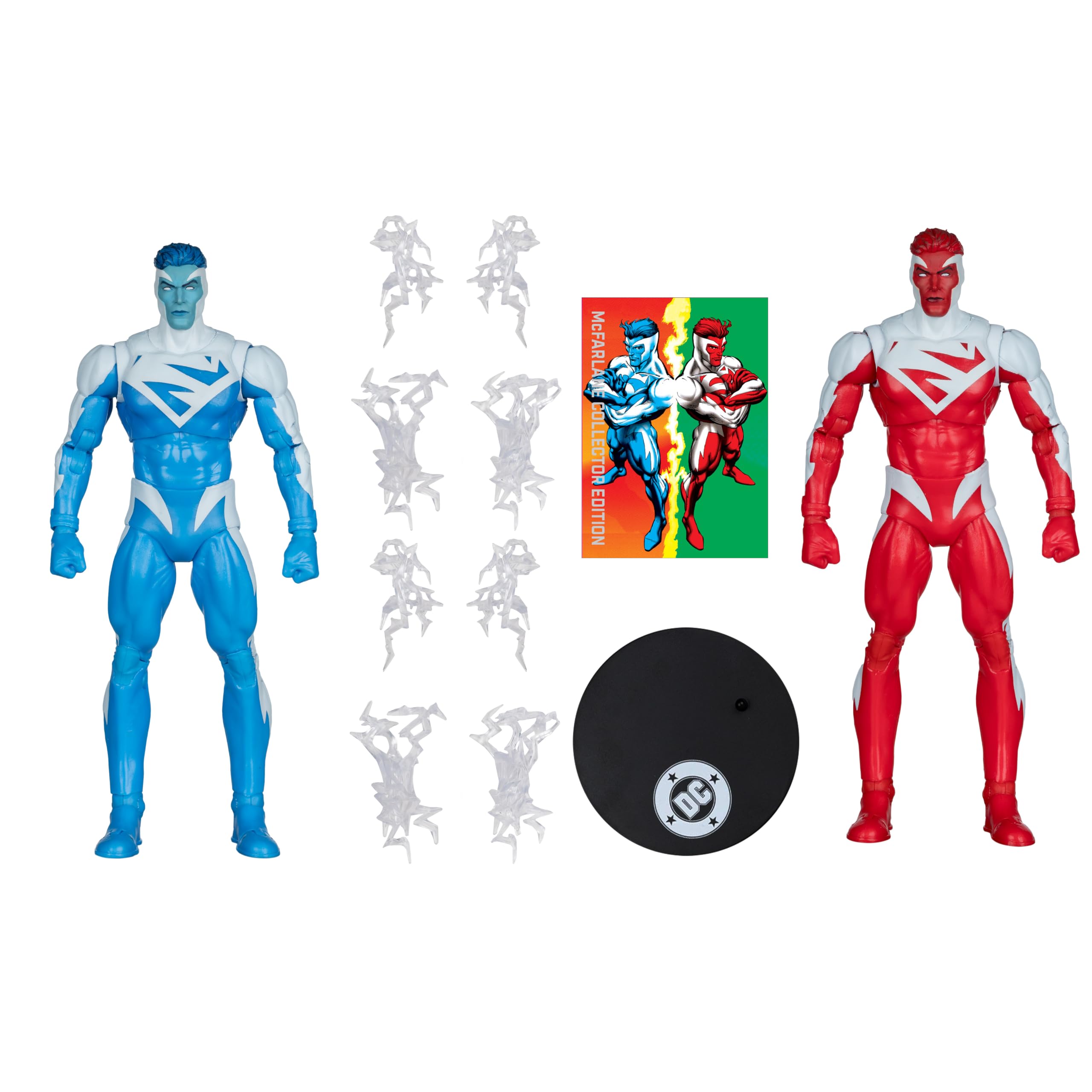 McFarlane DC Collector Edition figurki akcji, zestaw 2 sztuk, #7 Superman Red vs Superman Blue (złote etykiety)